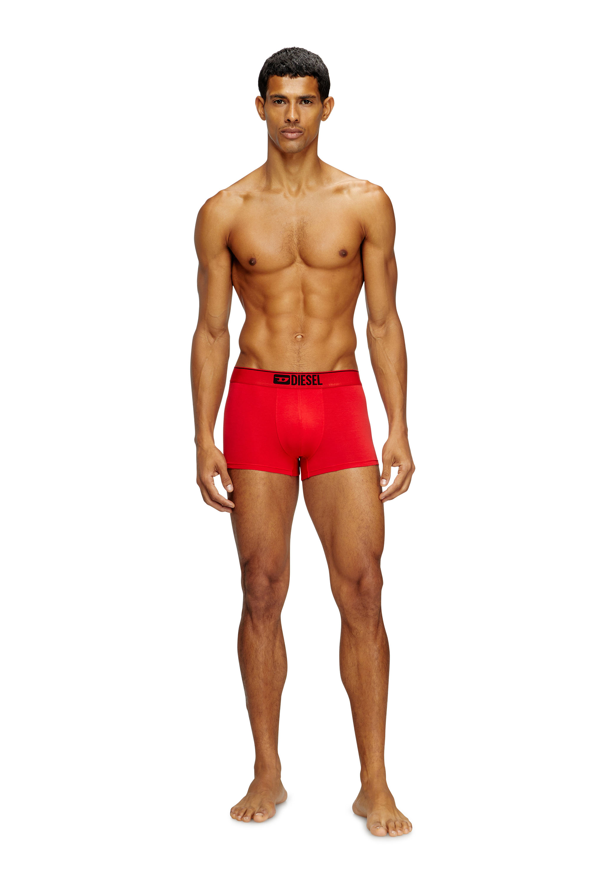 Diesel - UMBX-DAMIENTHREEPACK, Man's Three-pack of plain boxer in Red/Black - 2