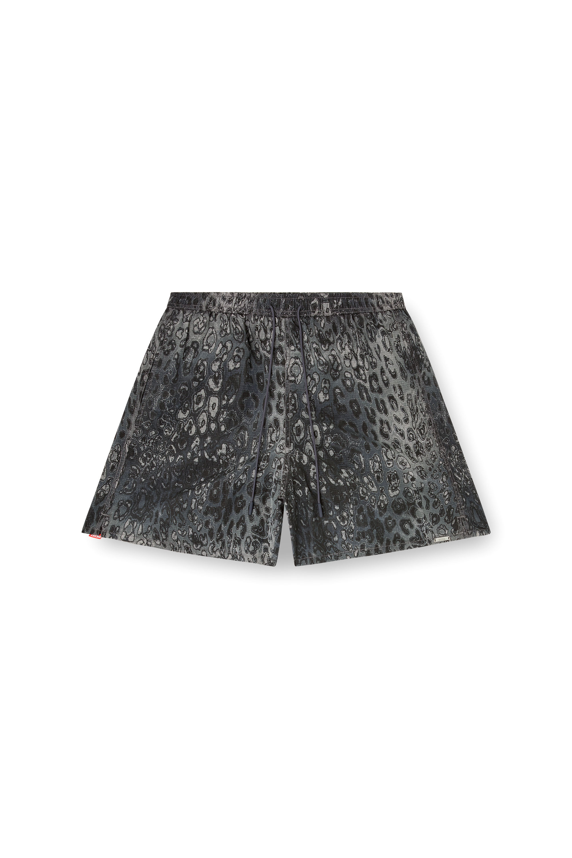Diesel - SOCCER-41-UTLT, Man's Swim shorts with animalier print in Grey - 4