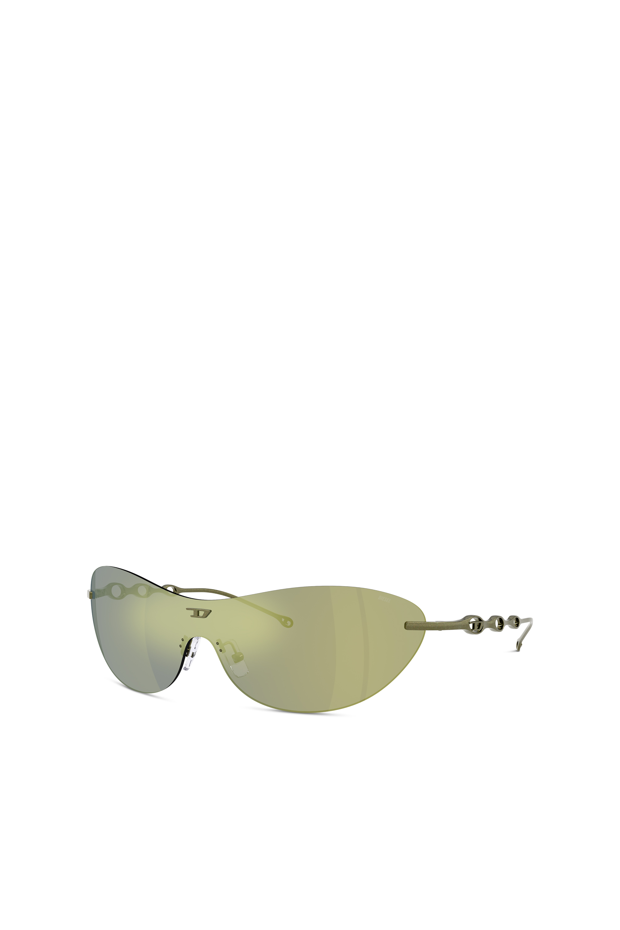 Diesel - 0DL1006 SIZE 35, Unisex's Iconic oval sunglasses in Green - 4