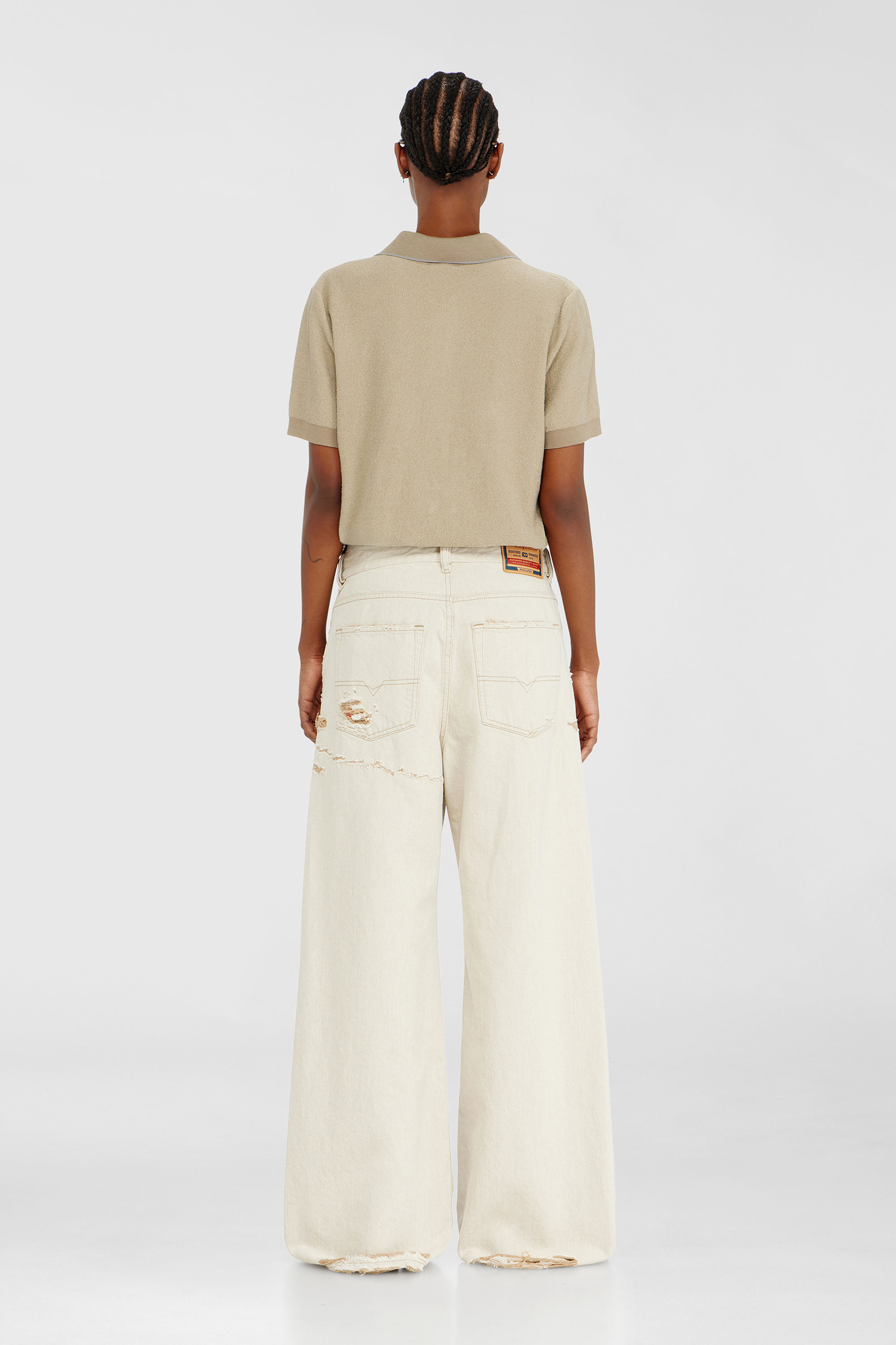 Diesel - Woman's Relaxed Jeans 1996 D-Sire 09P89, Beige - 3