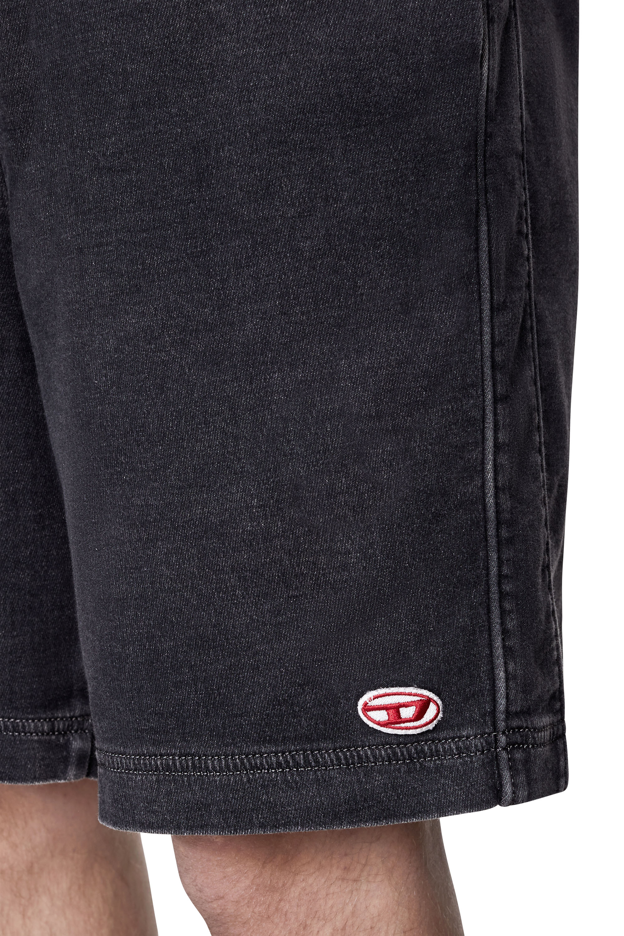 Diesel - D-BOXY TRACK DENIM SHORTS, Black/Dark grey - Image 5