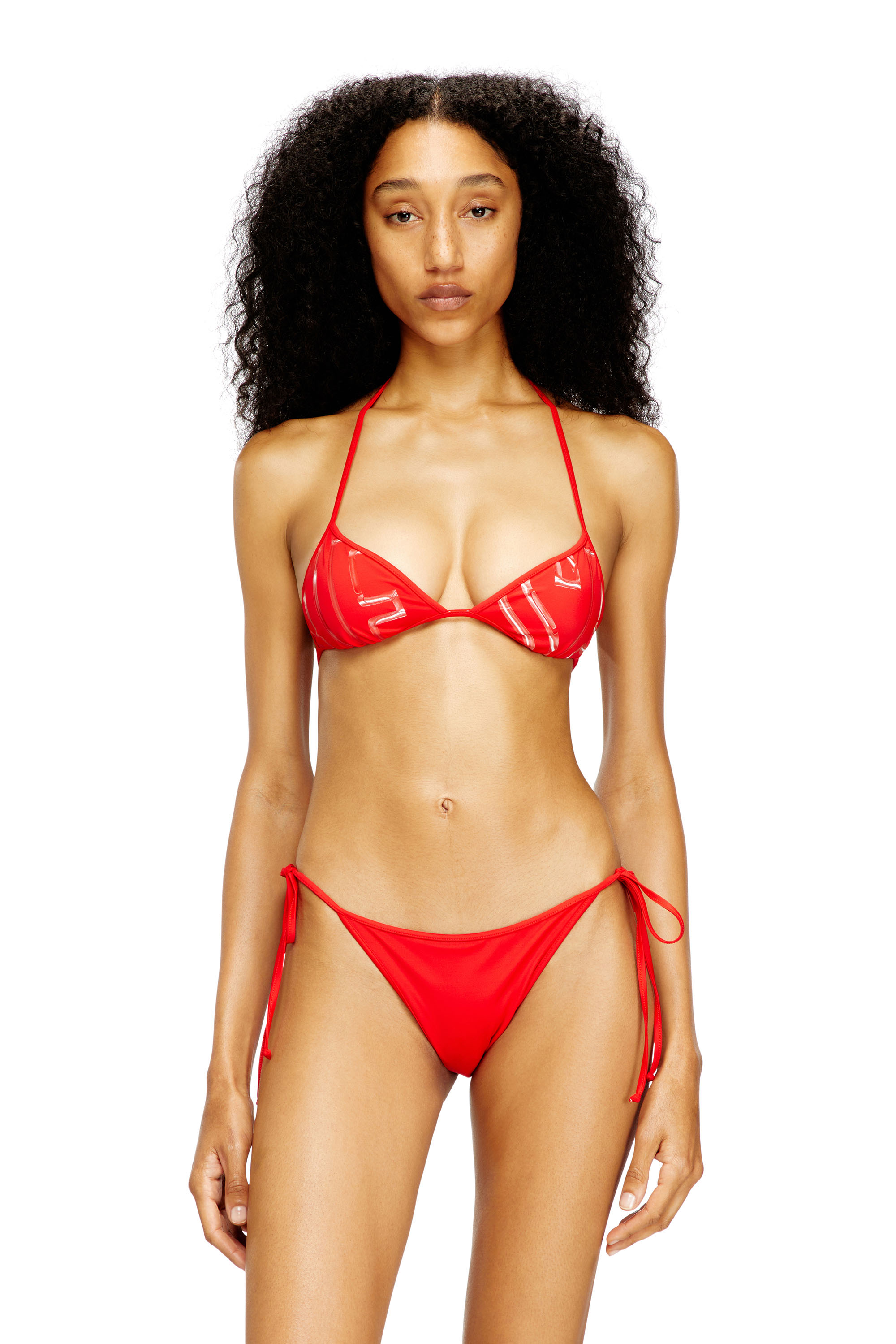 Diesel - KATE-D-CORE, Woman's Bikini top with graphic print in Red - 1