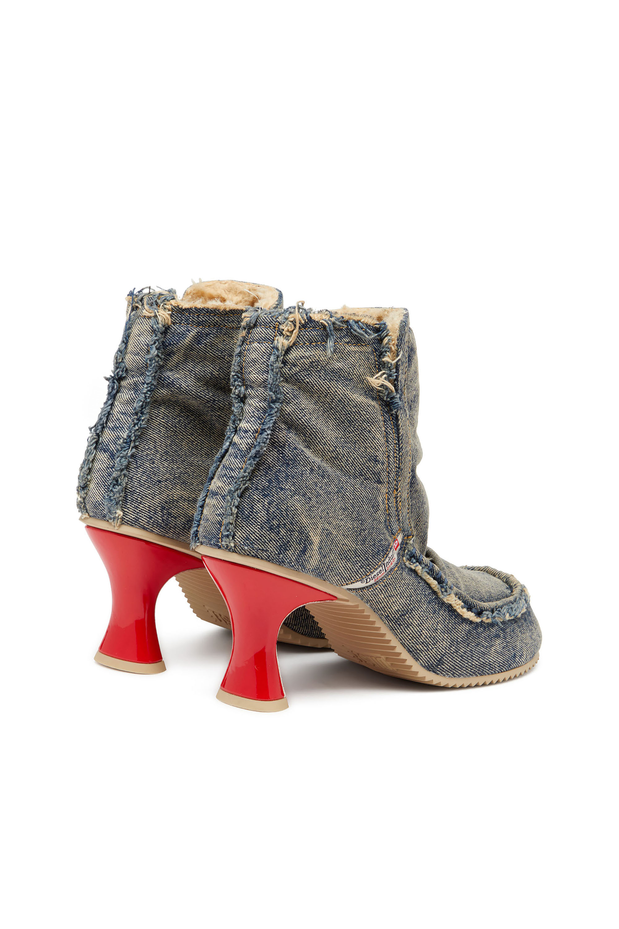 D-WOODSTOCK HEEL AB, Blue Diesel - D-WOODSTOCK HEEL AB, Woman's D-Woodstock - Denim boots with heel in Blue - 3