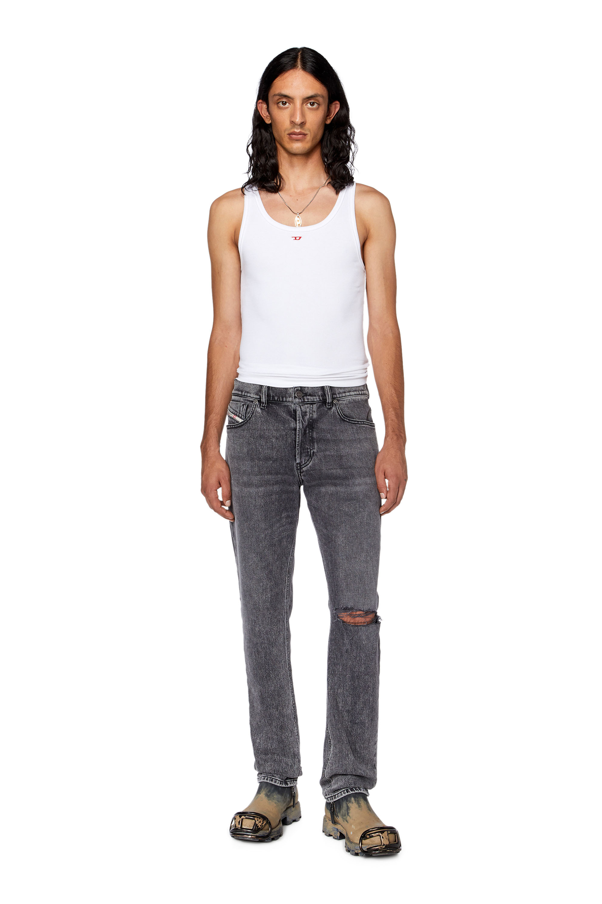 Diesel - Straight Jeans 1995 D-Sark 09G81, Grey - Image 1