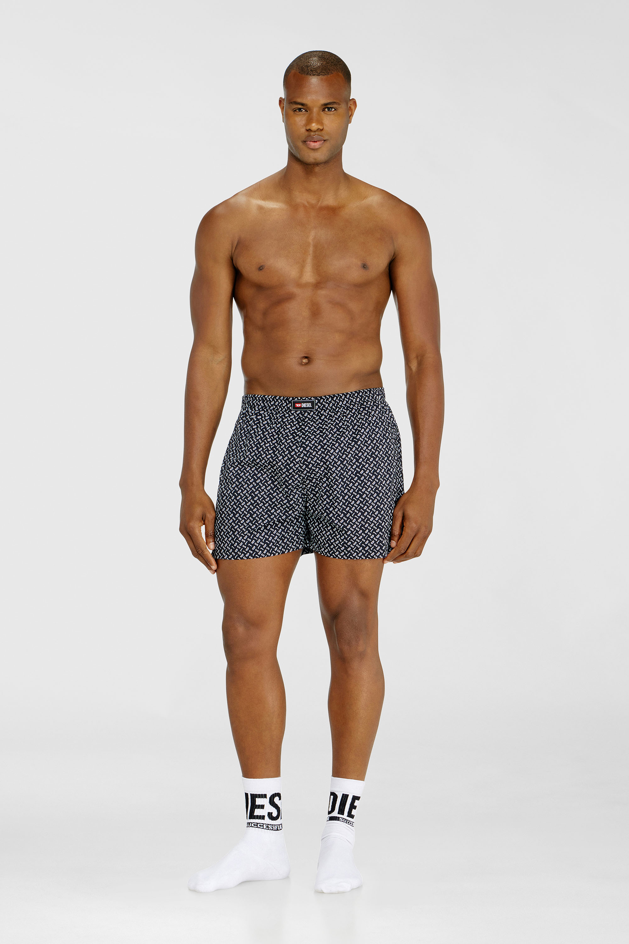 Diesel - RYAN-D-CORE-3PACK, Man's 3-pack cotton boxers solid and all-over DSL print in Multicolor - 1