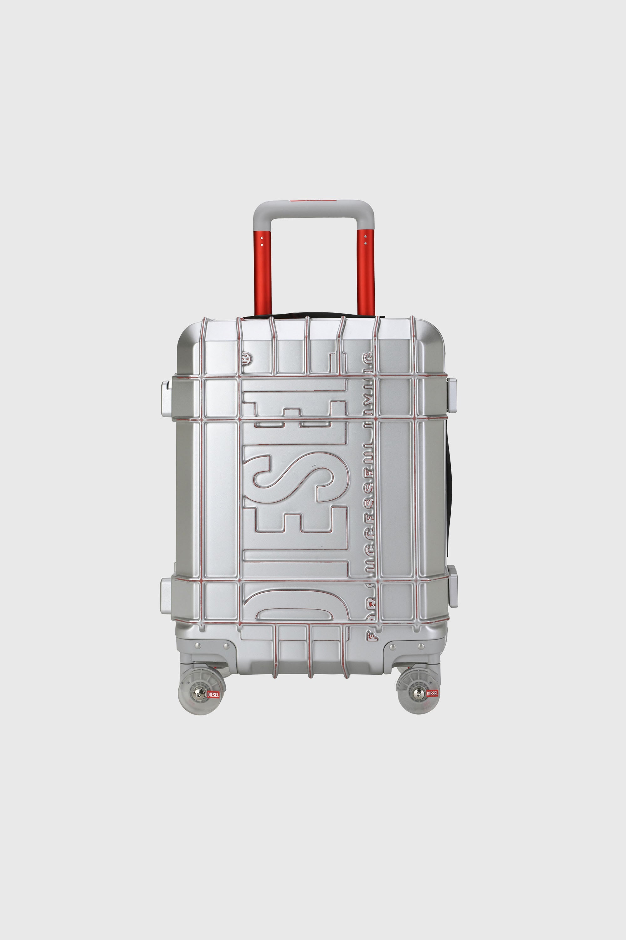 Diesel - DIESEL PC STRONG IMAGE TROLLEY- DSL003, Unisex's Rugged suitcase size S in Silver - 1