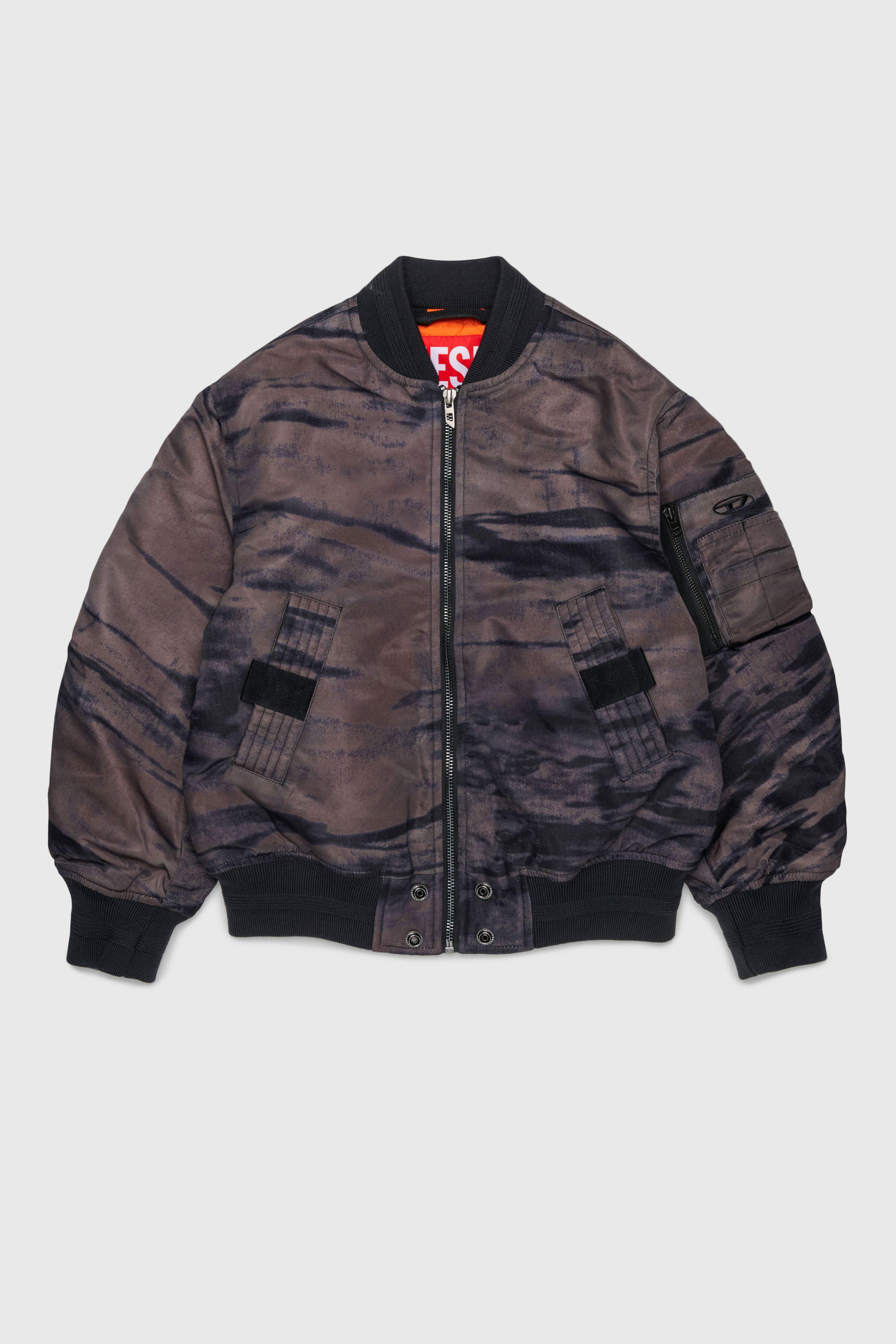 Diesel - JAKEPSDLBZ, Man's Nylon bomber jacket with quilted lining in Green - 1