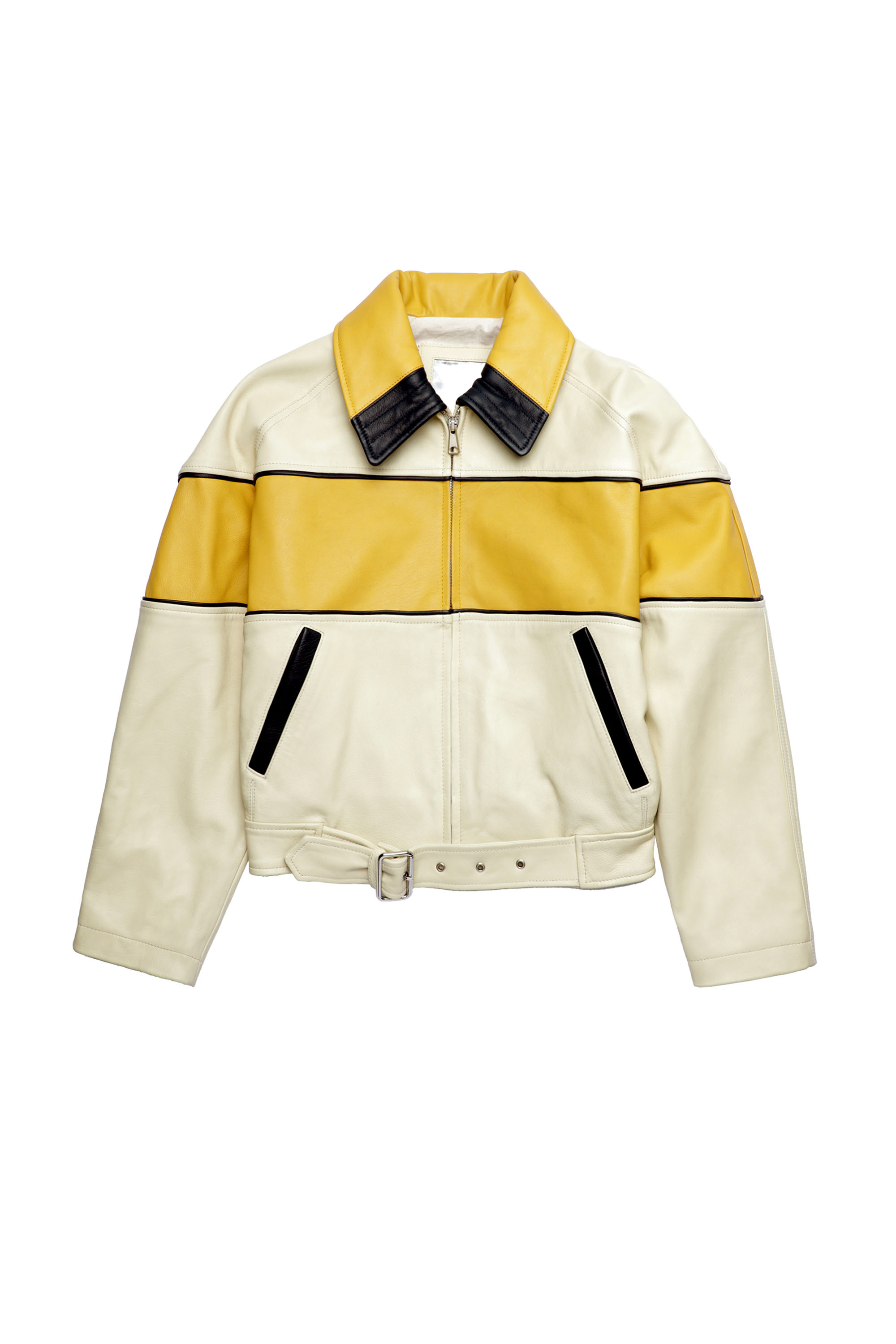 DXD-22-L03, Beige/Yellow - Leather jackets