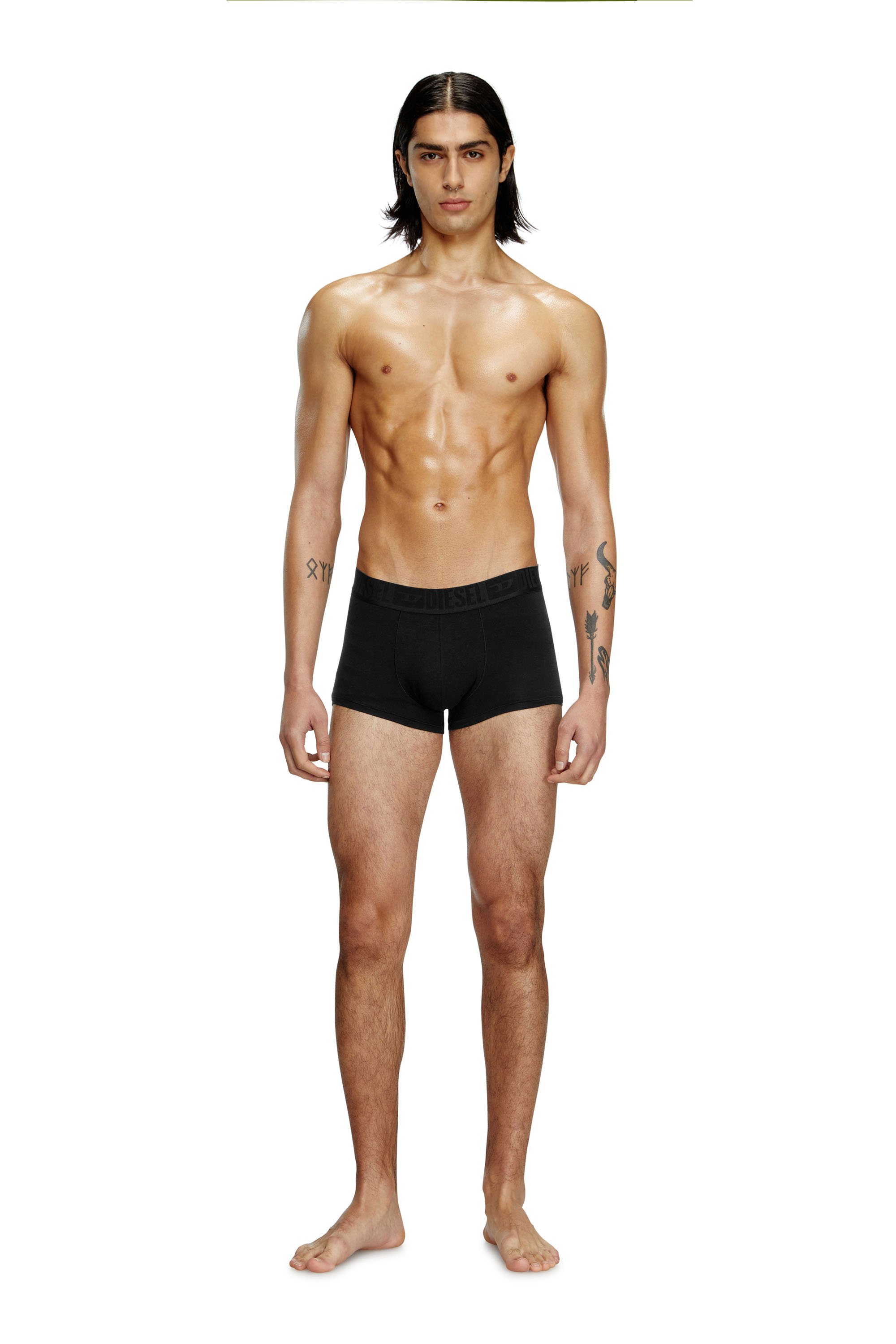 Diesel - BENJAMIN-D-MONO-3PACK, Man's Three-pack plain boxer briefs in Black - 3