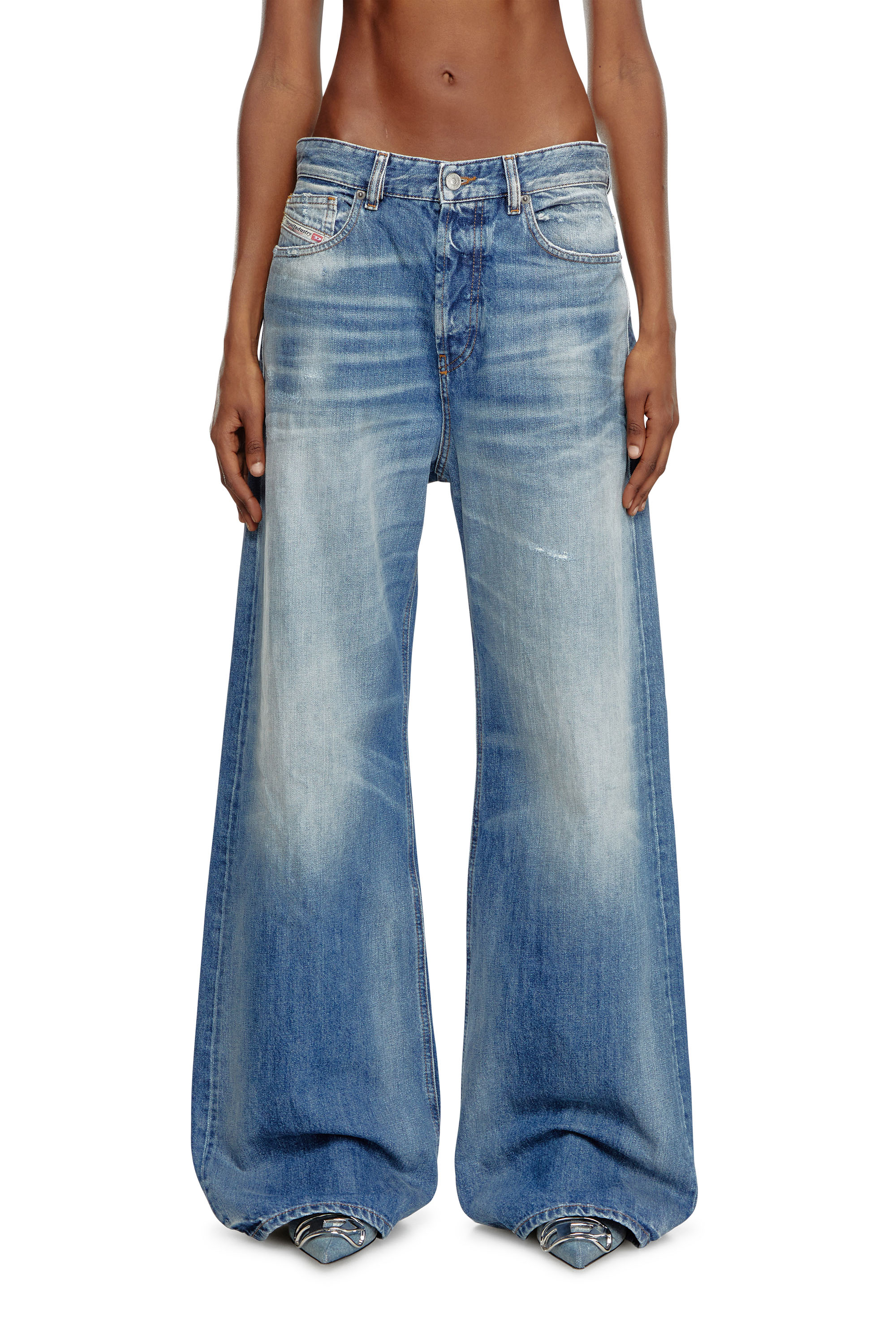 Diesel - Woman's Relaxed Jeans 1996 D-Sire 09J86, Medium blue - 2