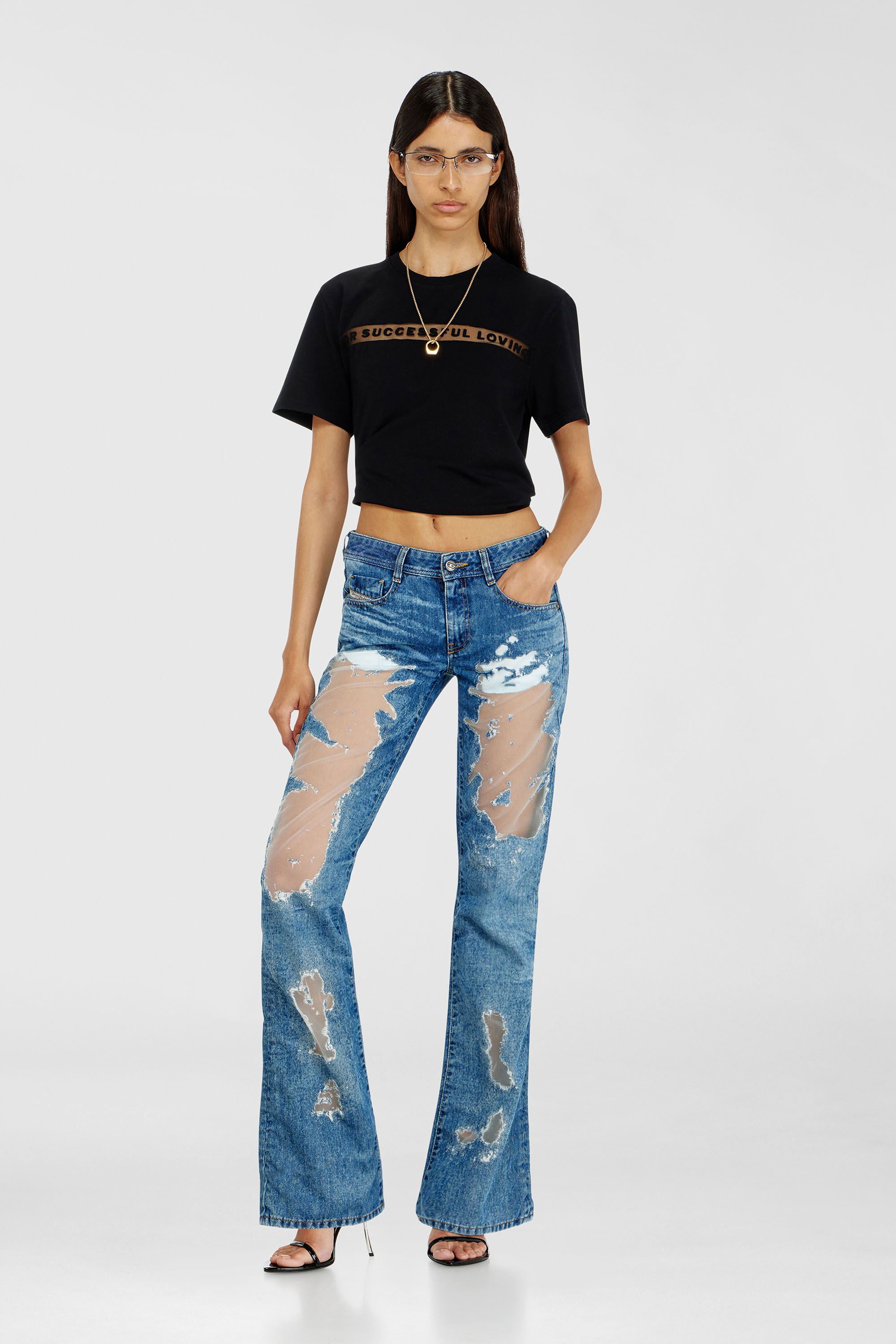 Diesel - PR-T-NOTS-CHI-R, Unisex's T-shirt with For Successful Loving logo in Black - 6