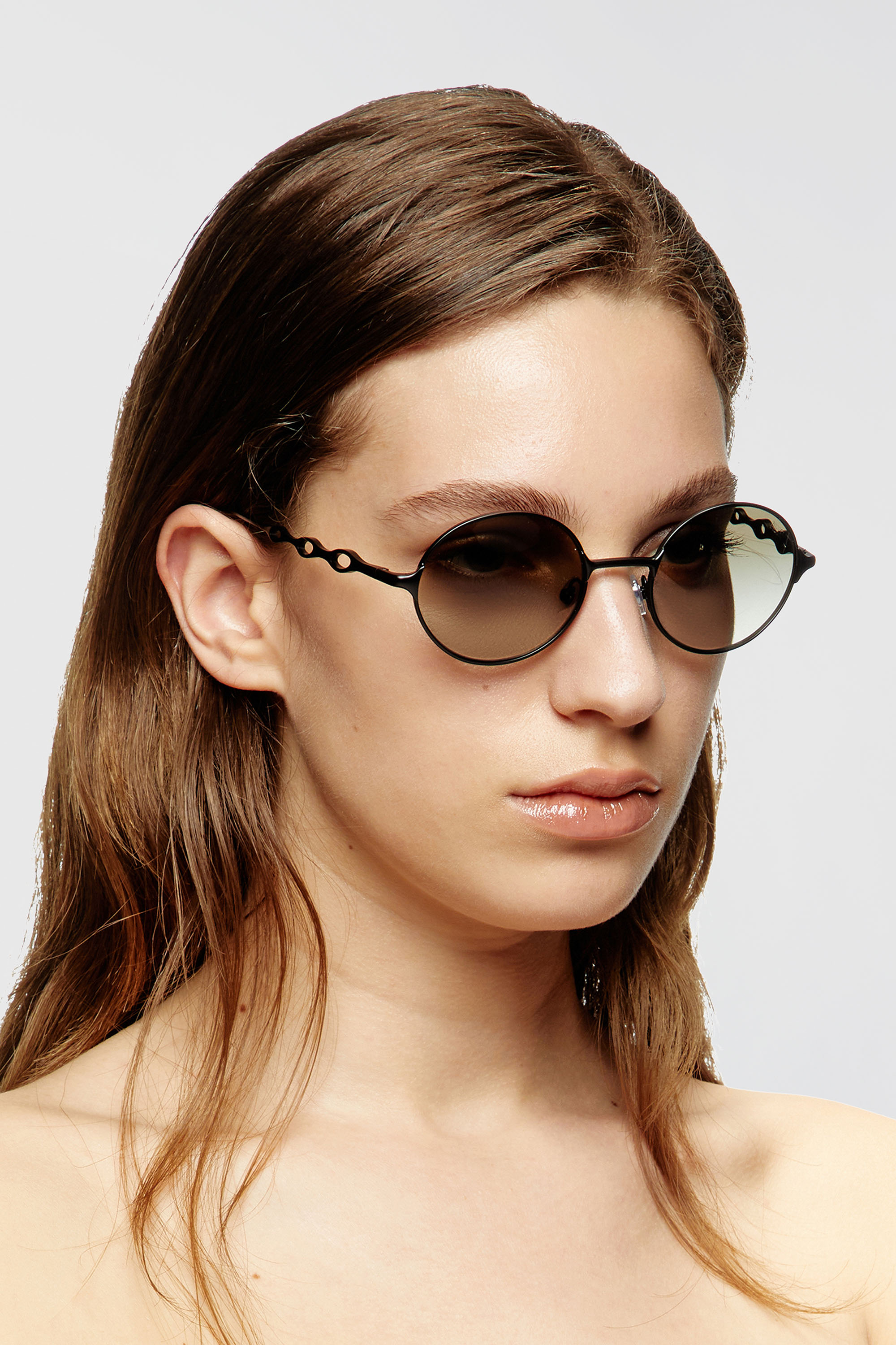Diesel - 0DL1008, Unisex's Round sunglasses in Black/Green - 4