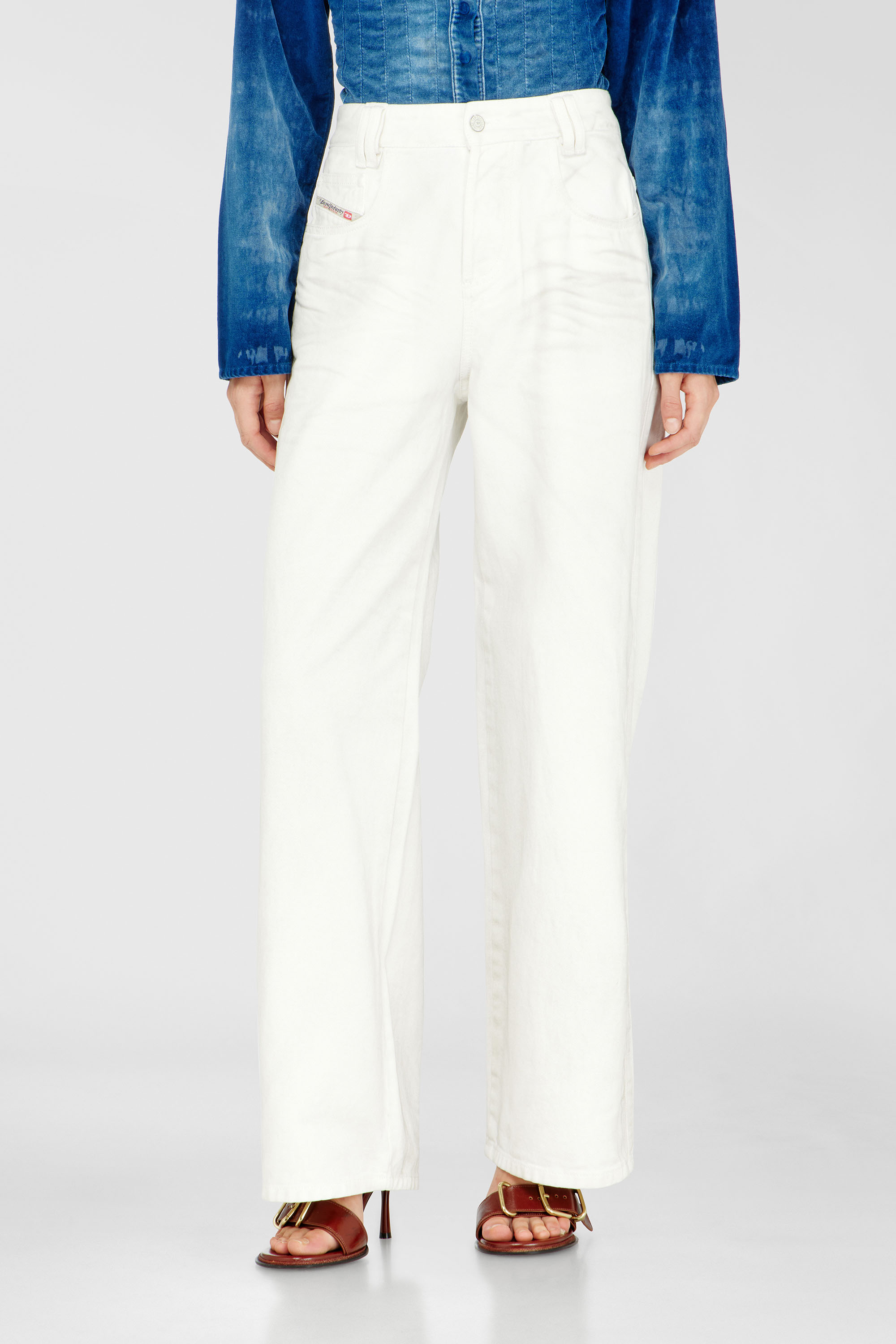 Diesel - Unisex's Relaxed Jeans 1982 D-Hakou 007GG, White - 6