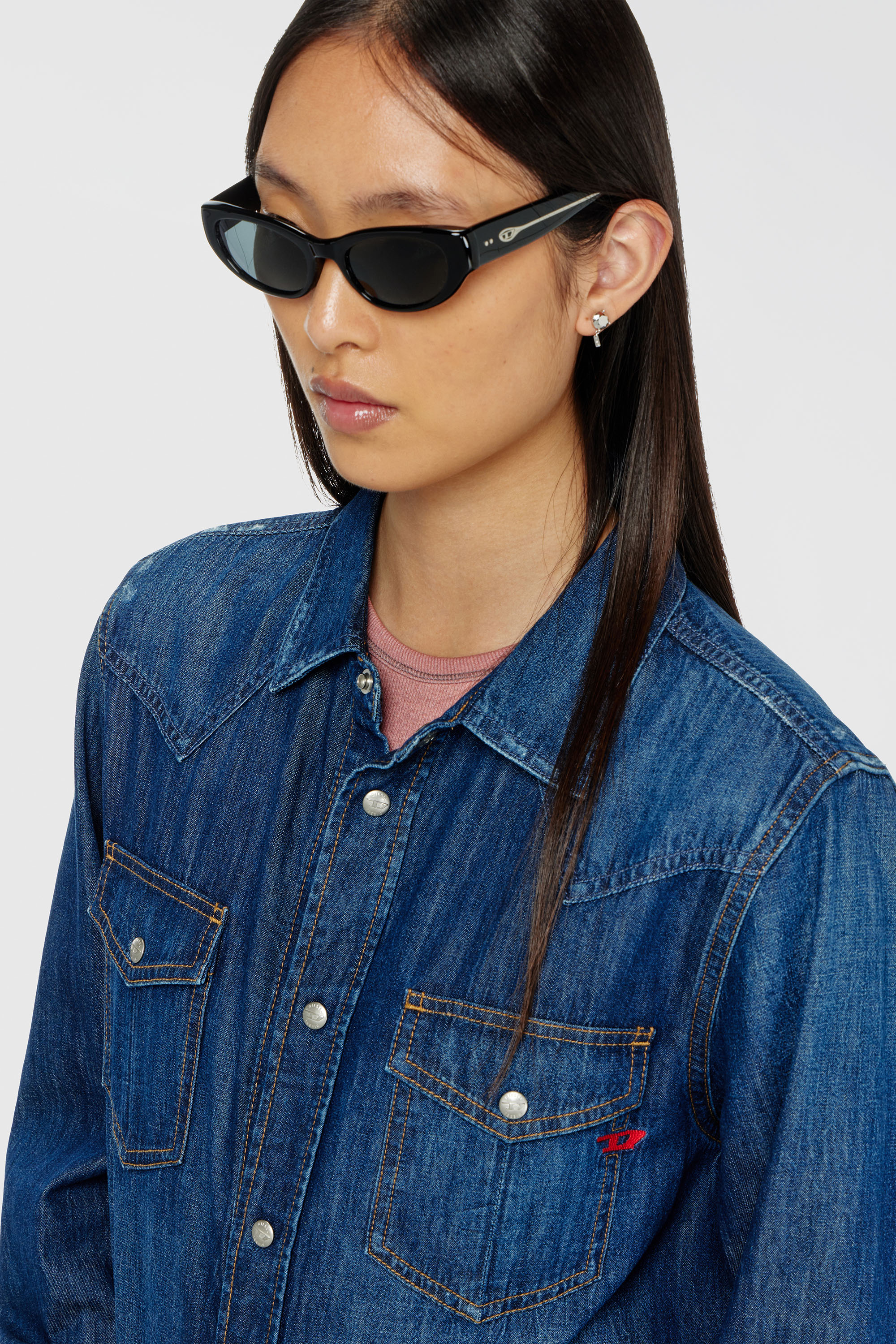 Diesel - 0DL2010U, Unisex's Cat-eye style sunglasses in Black - 4