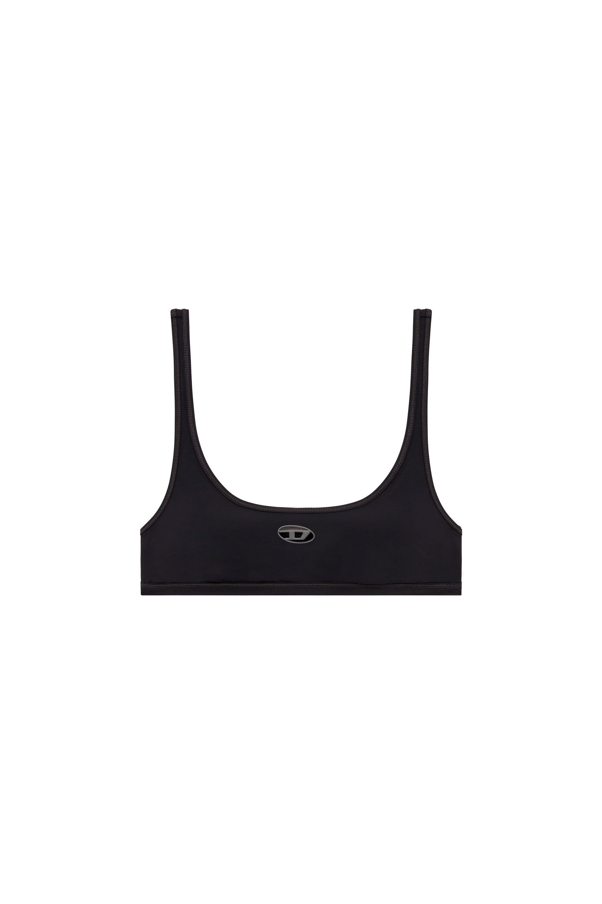 Diesel - CHELSEA-UTLT, Woman's Sports bra with cut-out logo in Black - 4