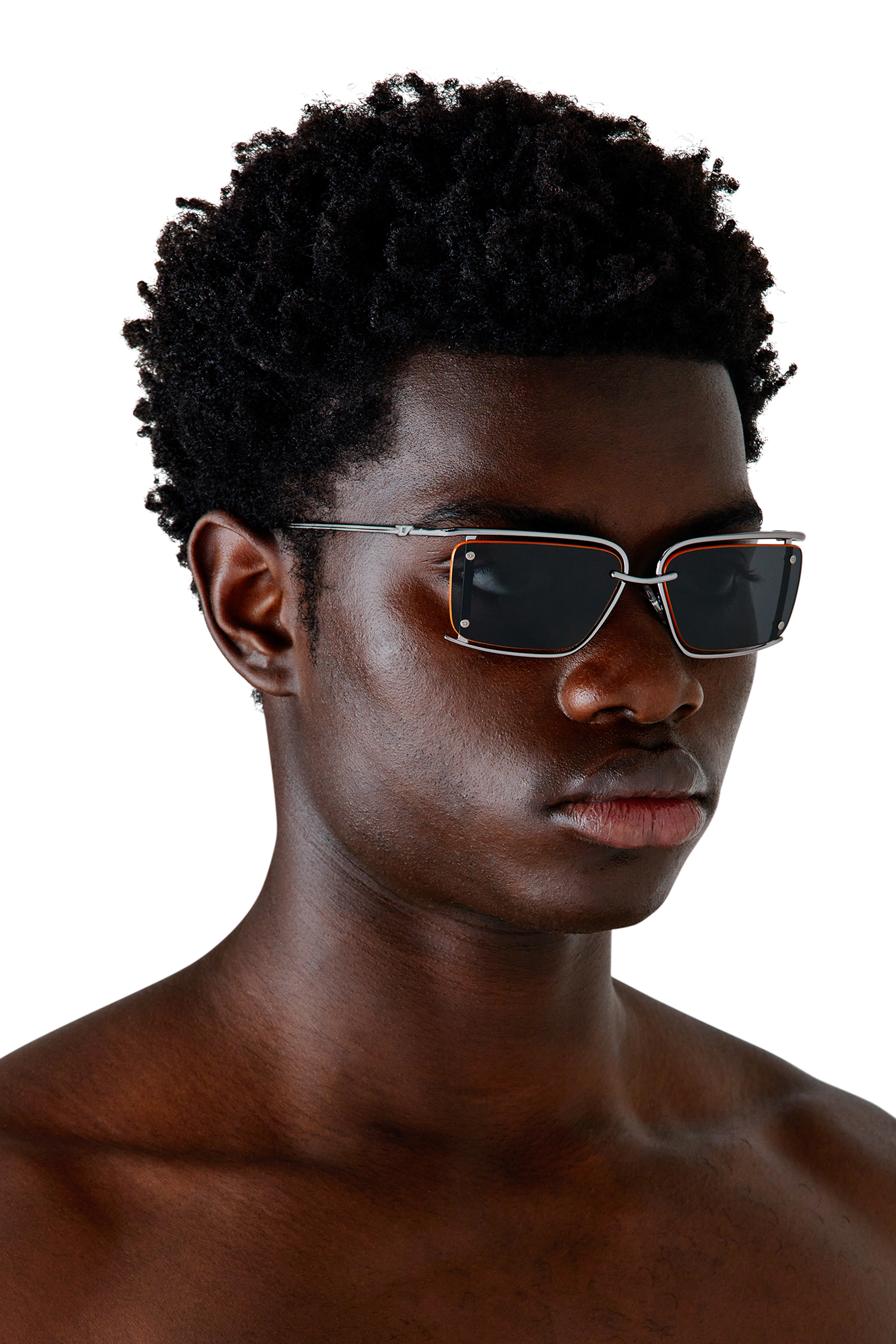 Diesel - 0DL1002, Unisex's Rectangle sunglasses in Black - 4