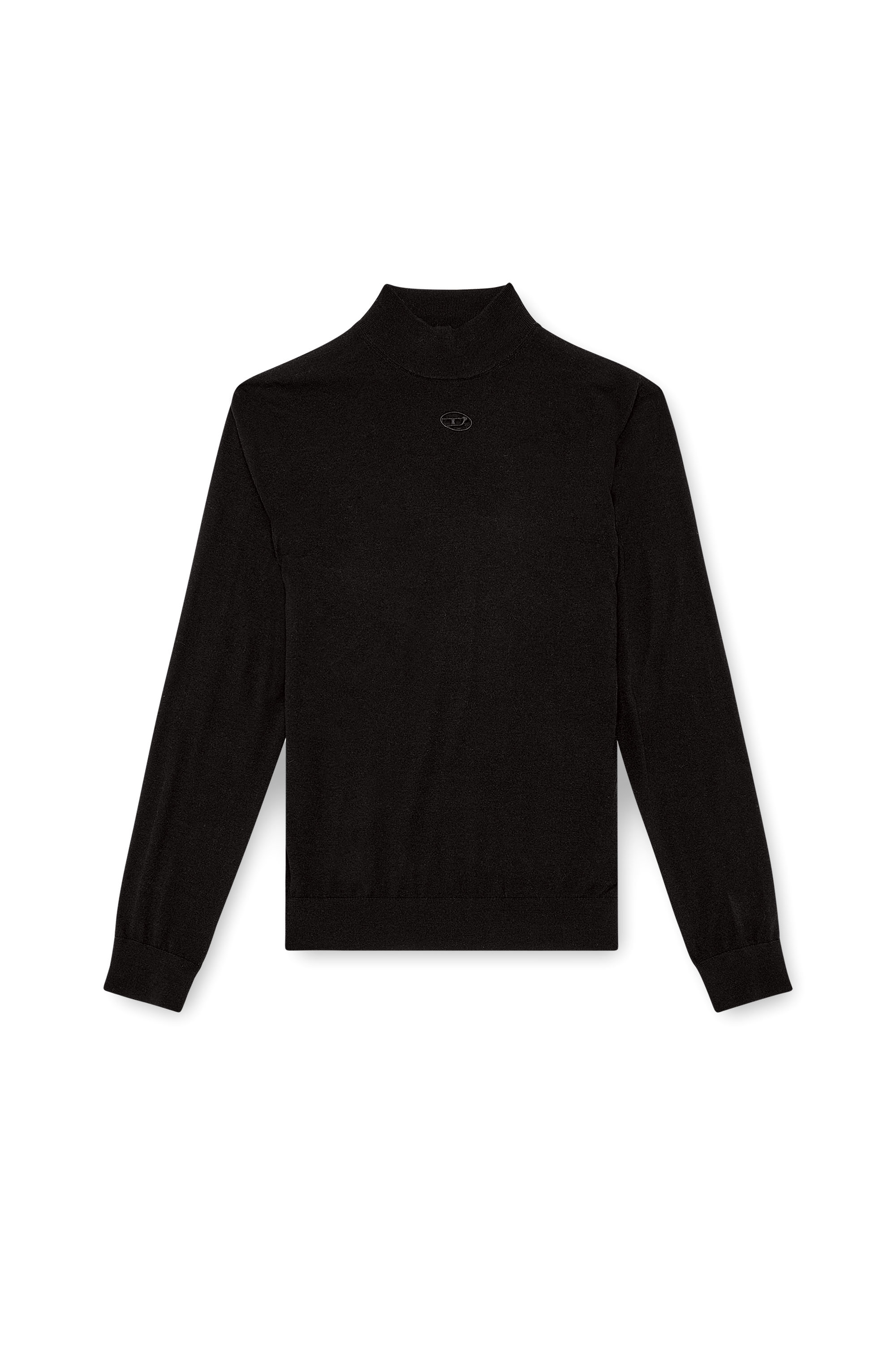 Diesel - K-GIL, Man's Wool turtleneck jumper in Black - 3