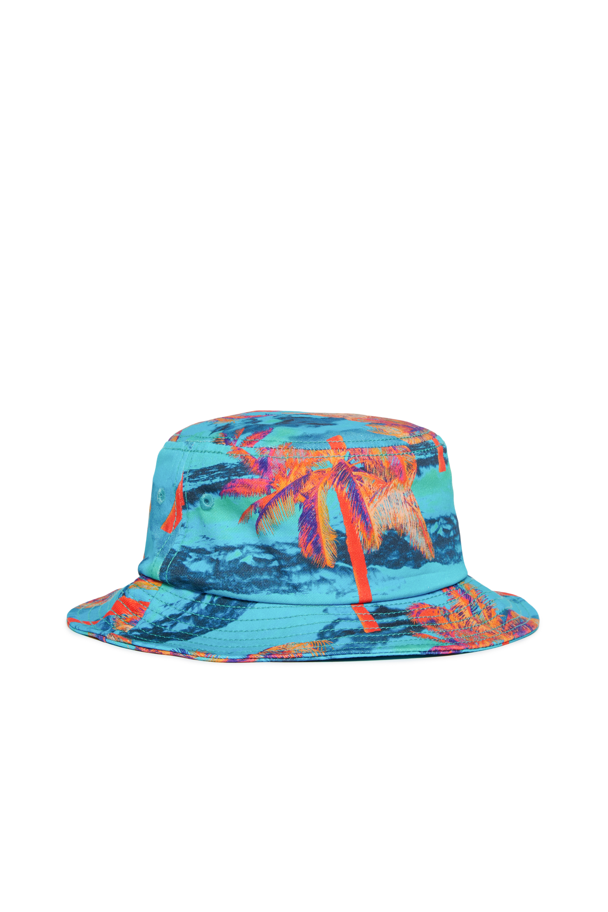Diesel - FRING, Unisex's Bucket hat with palm tree print in Multicolor/Blue - 2