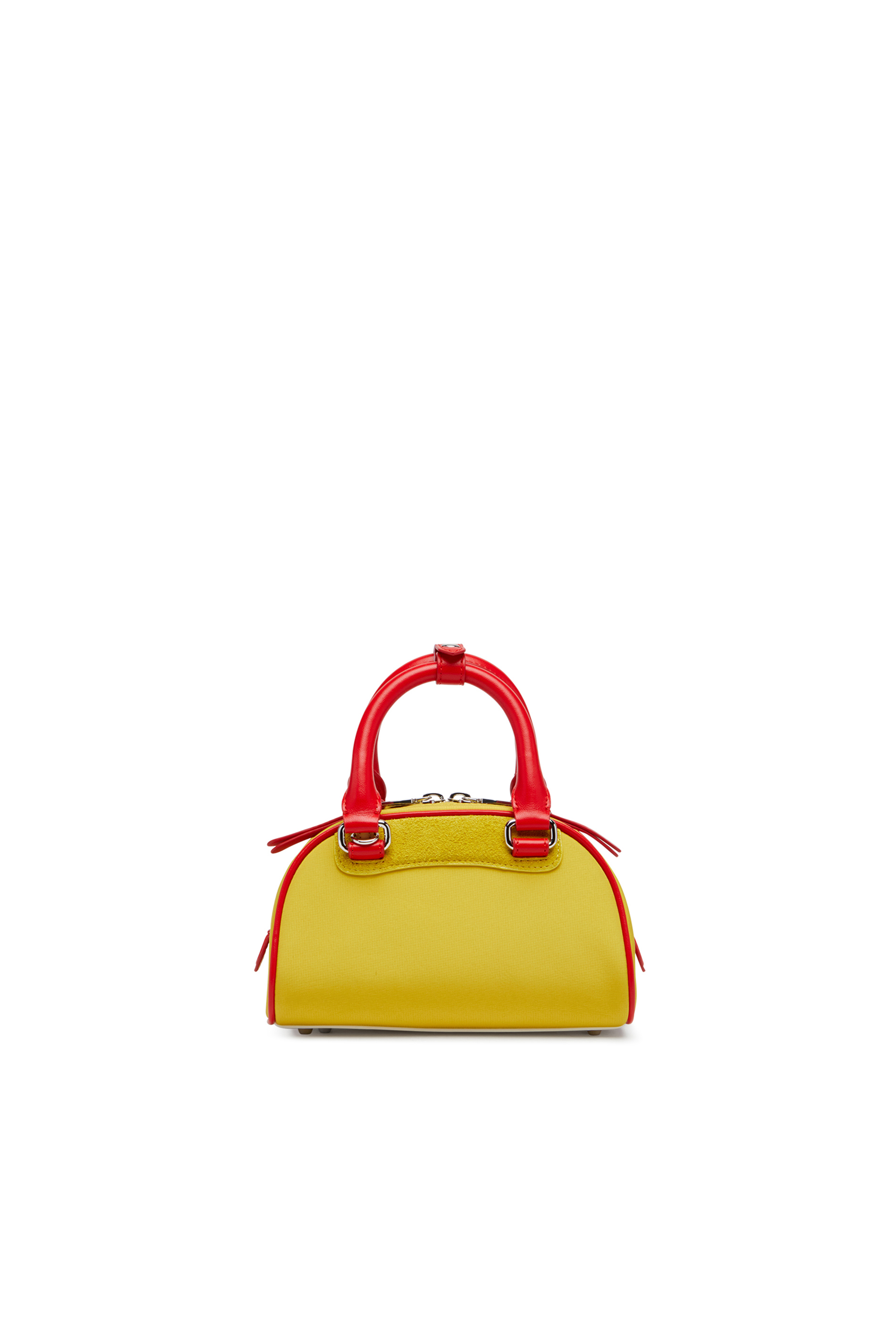 Diesel - 1DR DOME CROSSBODY, Woman's 1DR Dome-Colour-block mini bowling bag in Yellow - 3