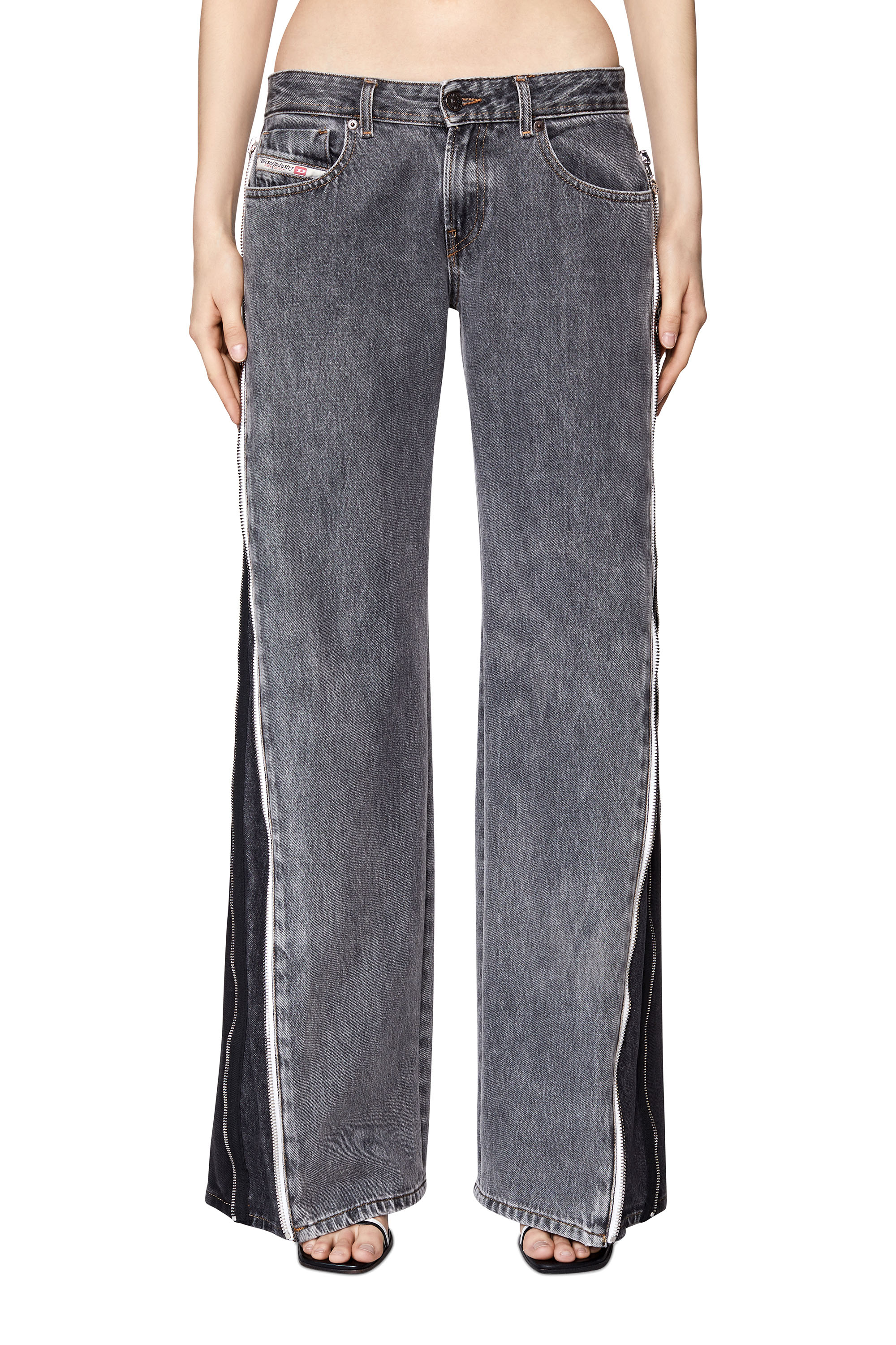 Diesel - 2002 09D18 Straight Jeans, Black/Dark grey - Image 1