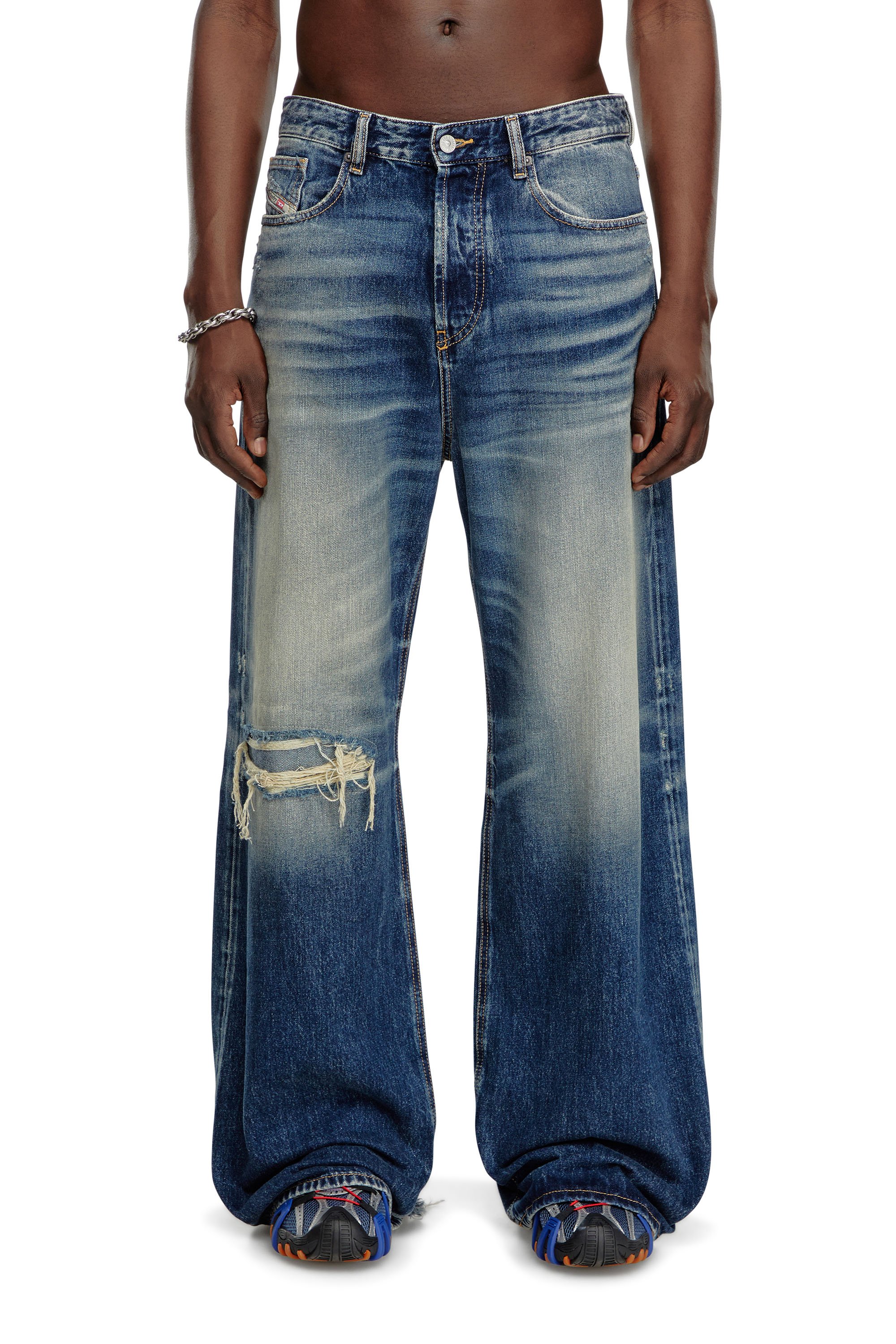 Diesel - Man's Relaxed Jeans D-Rise 09J95, Dark Blue - 2