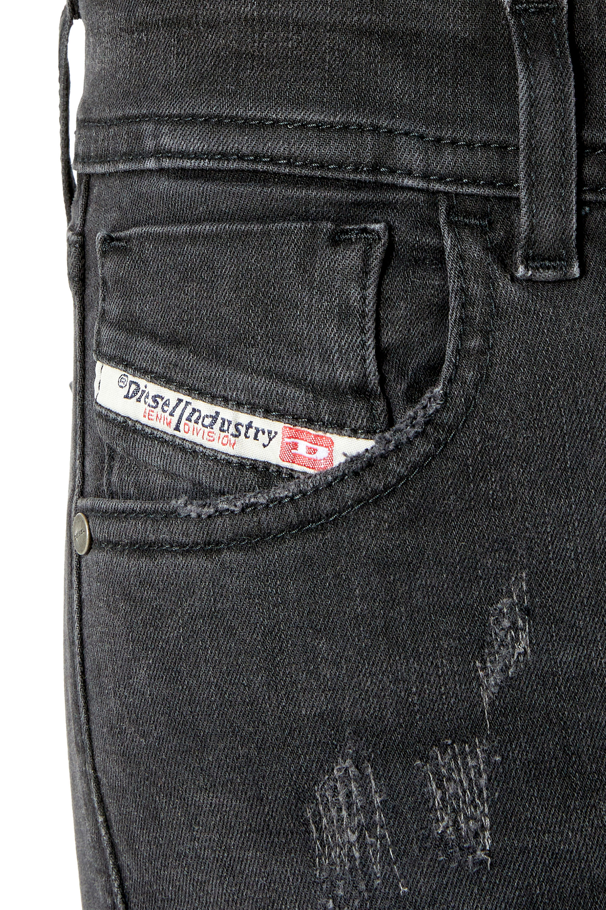 Diesel - 2018 SLANDY-LOW E69SB Super skinny Jeans, Black/Dark grey - Image 3