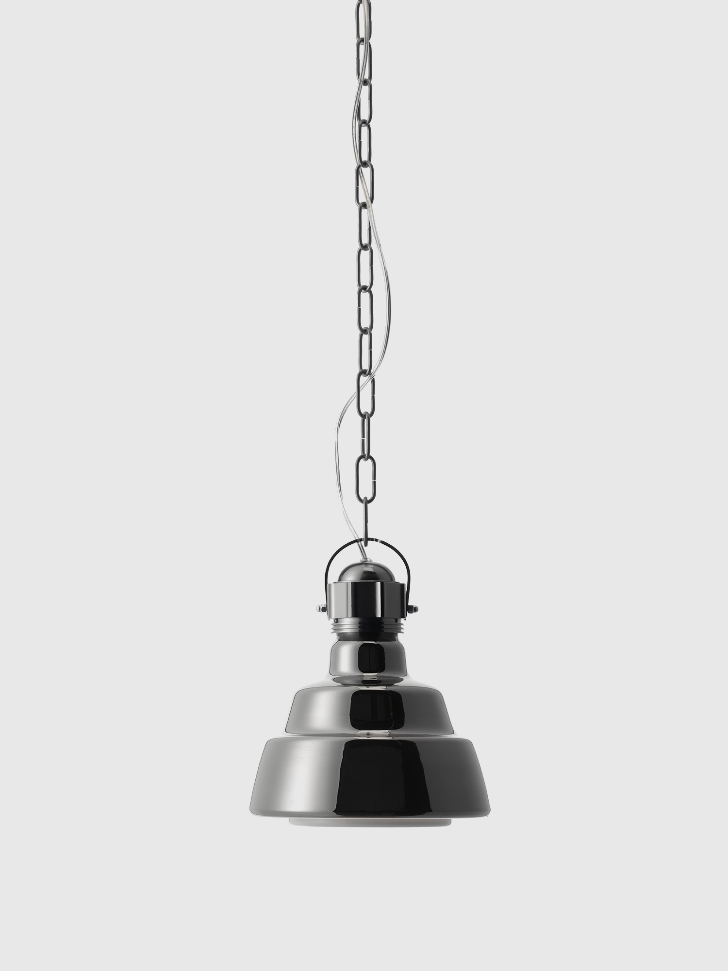 Diesel - GLAS PICCOLA, Unisex's Small lighting with suspended blown glass in Silver - 1