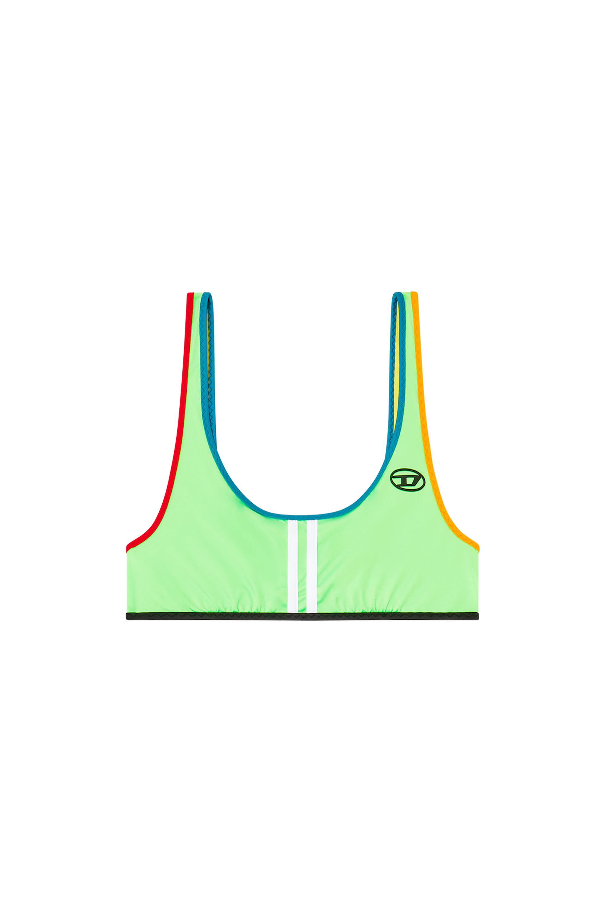 Diesel - JADA-D-POP, Woman's Nylon bikini top with sporty stripes in Multicolor - 3