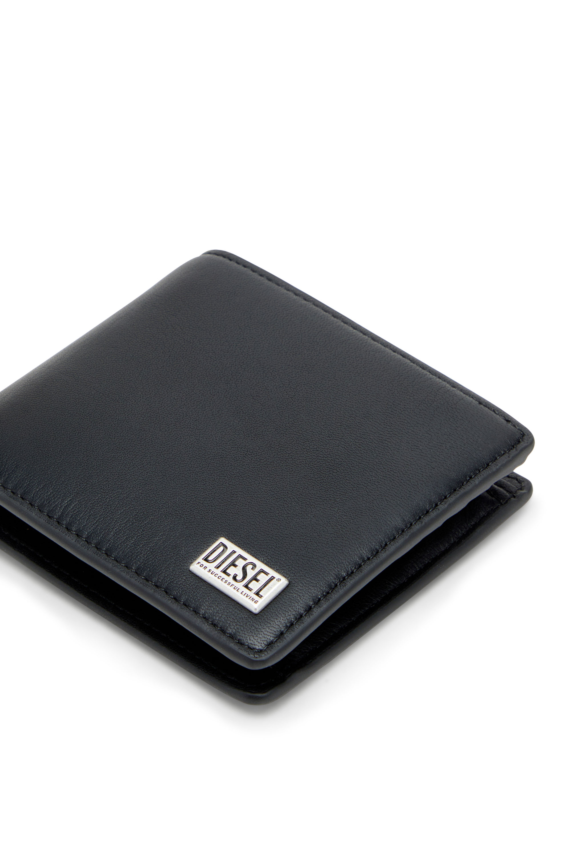 Diesel - BISCOTTO BI FOLD COIN S 3D, Man's Bi-fold wallet in semi gloss leather in null - 4