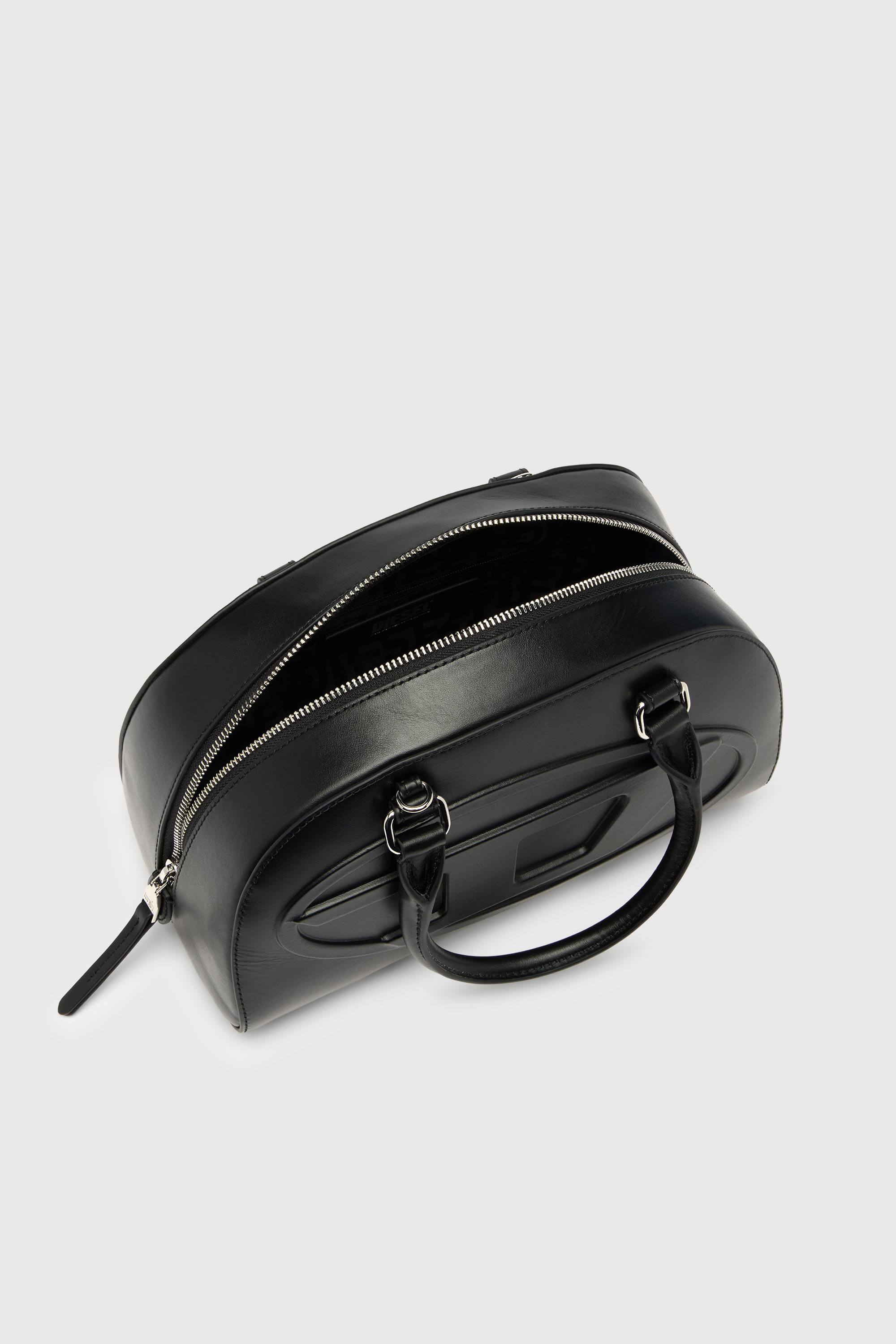 Diesel - 1DR DOME TOP HANDLE, Woman's 1DR Dome-Leather bowling bag in Black - 5