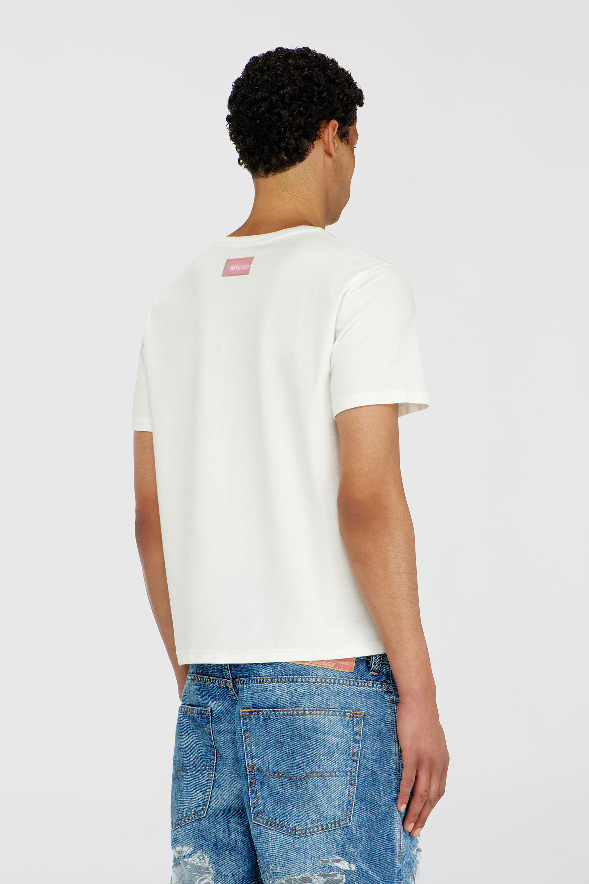 Diesel - PR-T-NOTS-CHI-R, Unisex's T-shirt with For Successful Loving logo in White - 4