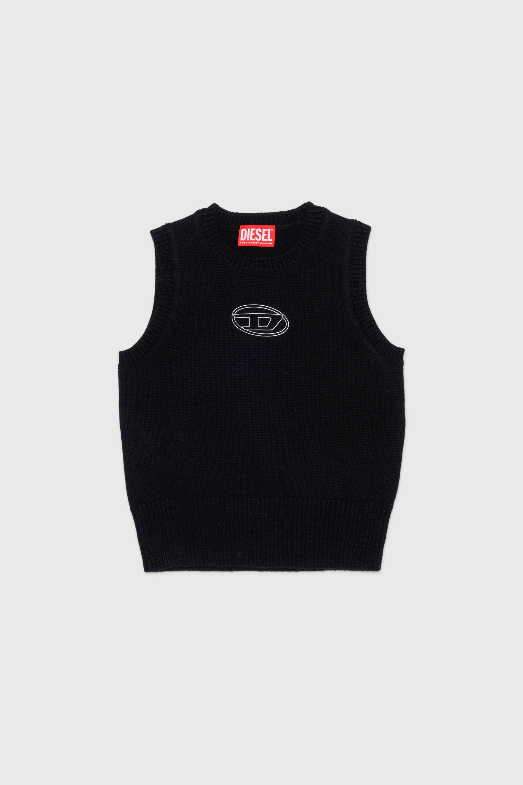 Diesel - KIMKY, Woman's Cashmere-enriched knit vest in Black - 1