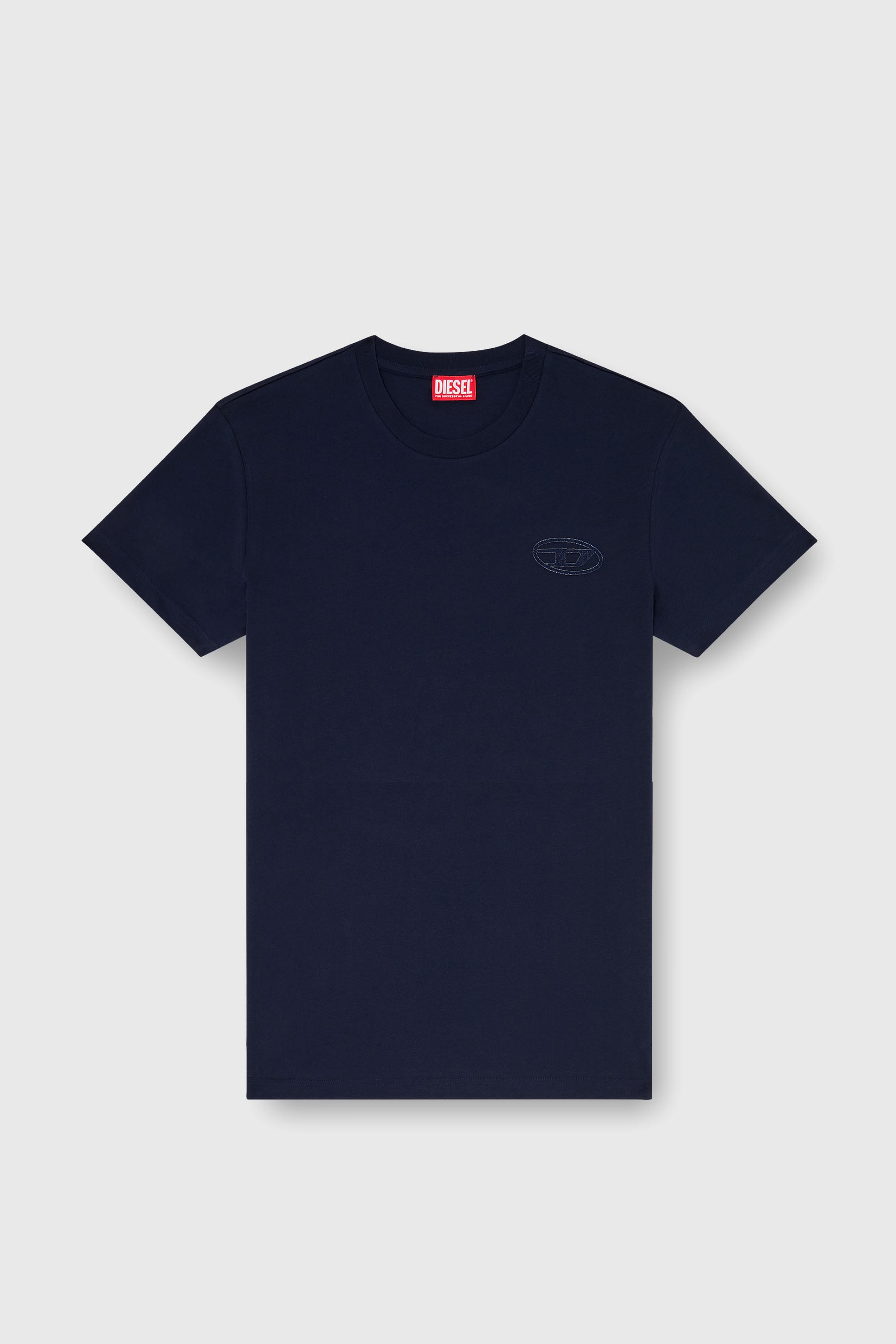 Diesel - T-DIEGO-T92, Man's Cotton T-shirt with Oval D logo in Navy Blue - 2
