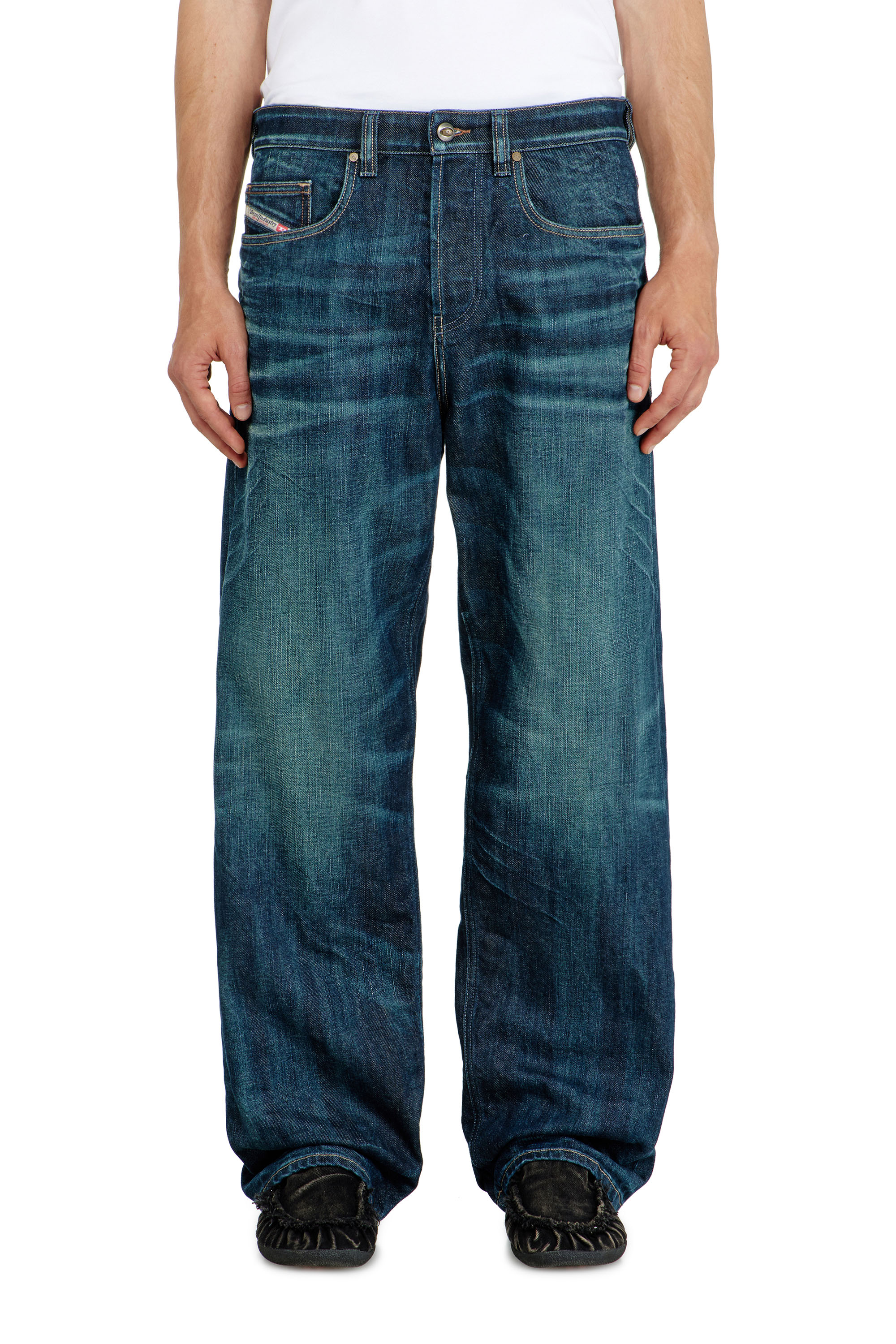 Diesel - Man's Relaxed Jeans 2001 D-Macro 09Q04, Dark Blue - 1
