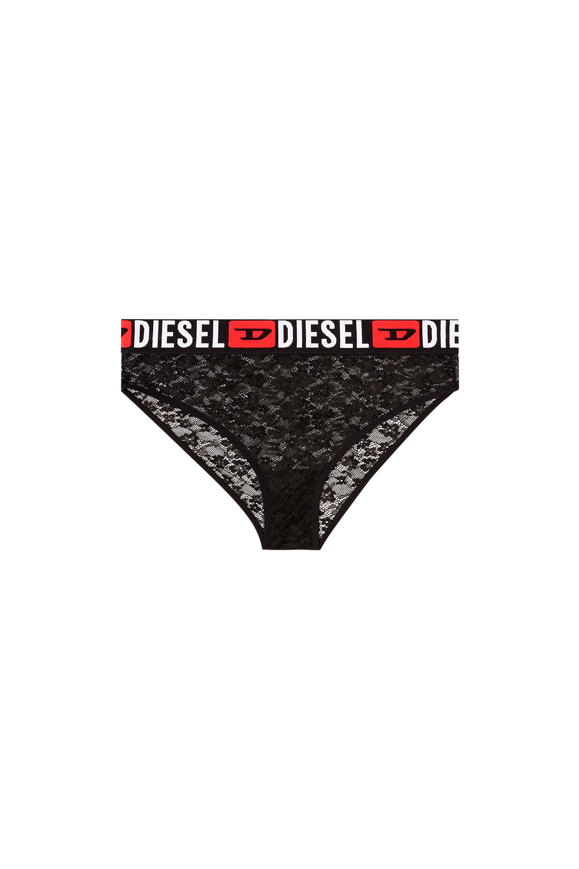 Diesel - SAM-D-CORE, Woman's Nylon lace panties with Diesel logo in Black - 4