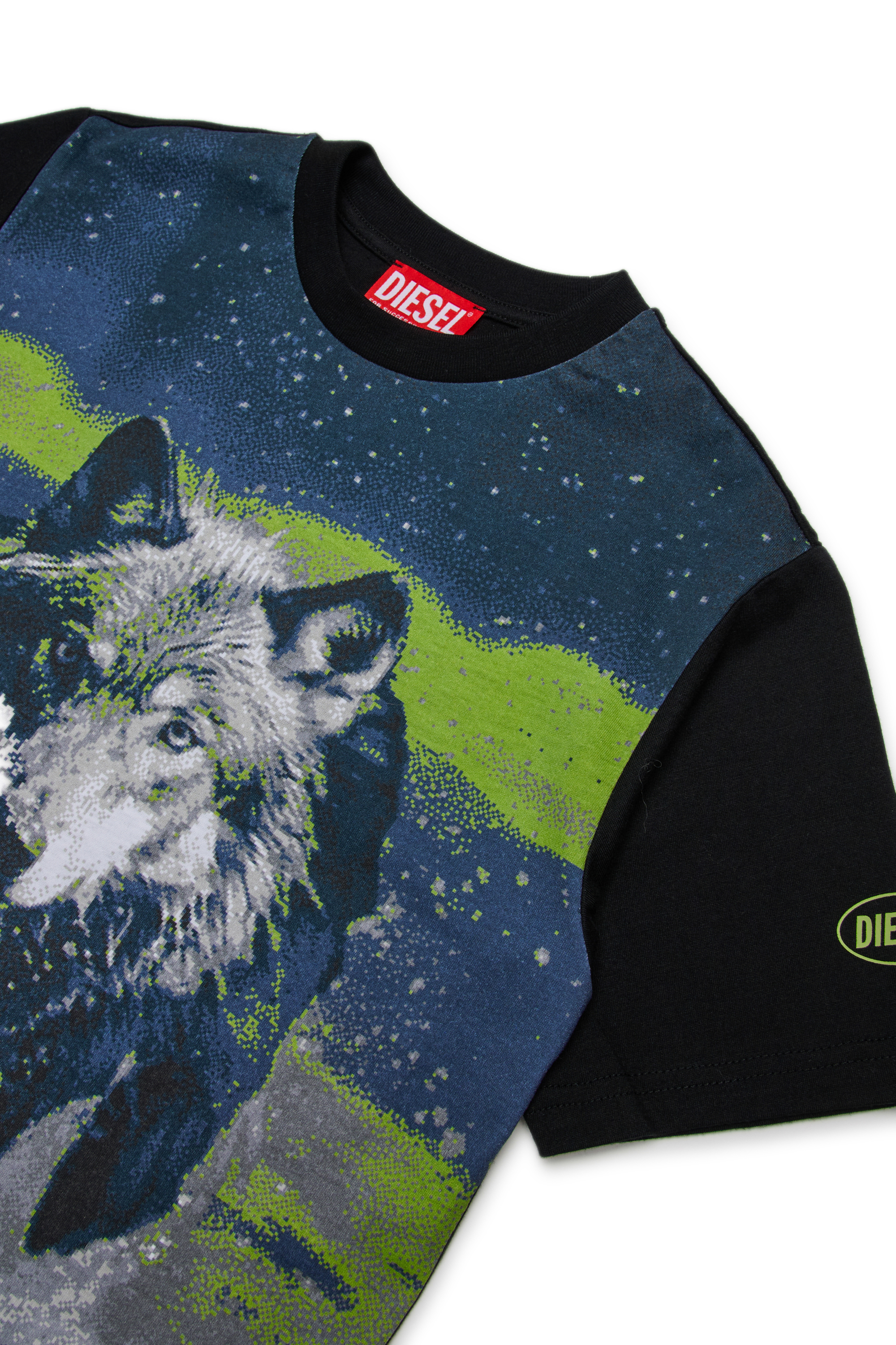 Diesel - TAZIO OVER, Man's Cotton t-shirt with print in Black - 3