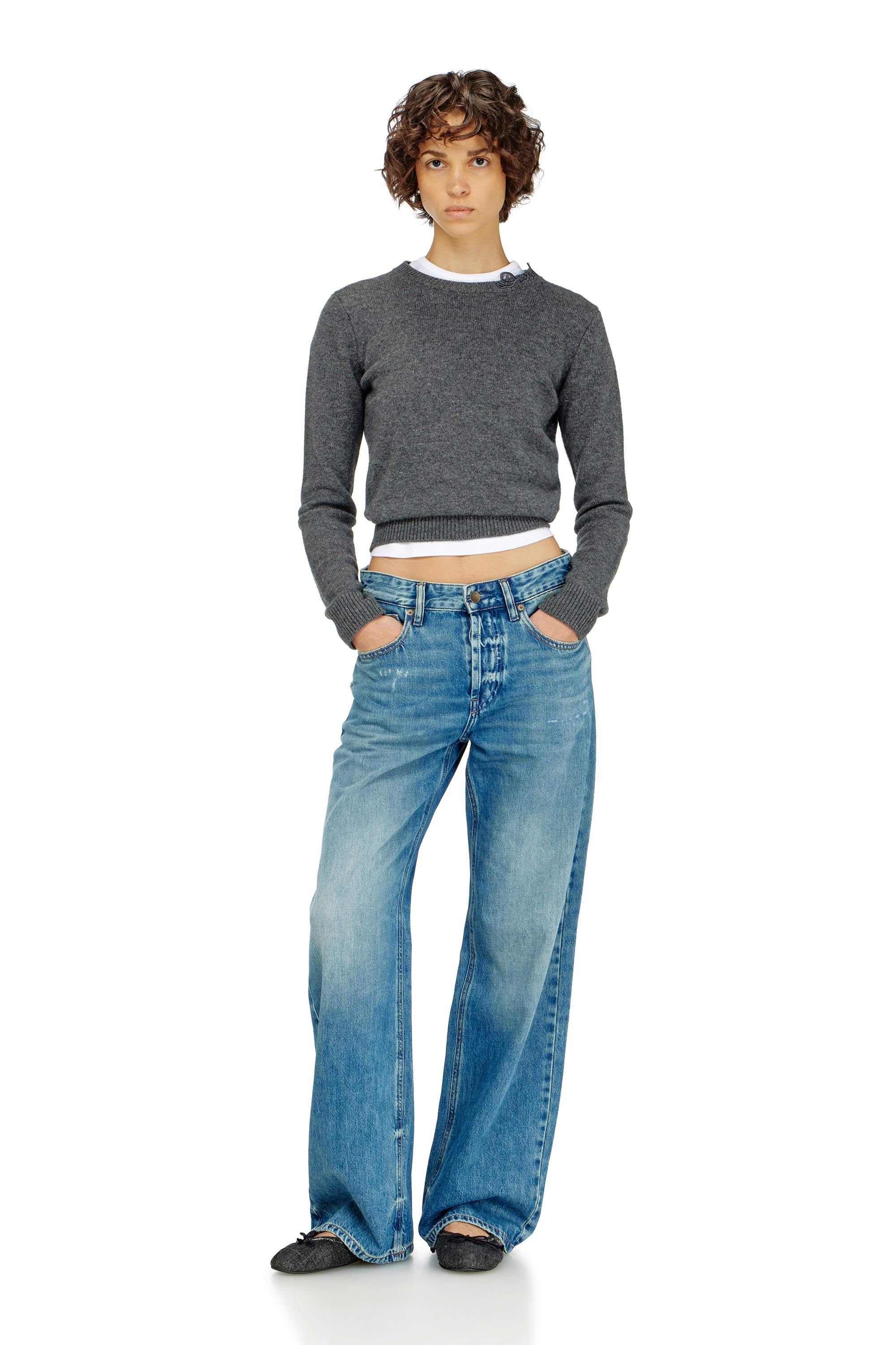 Diesel - Woman's Relaxed Jeans 1990 D-Waigee 0TJDI, Medium blue - 1