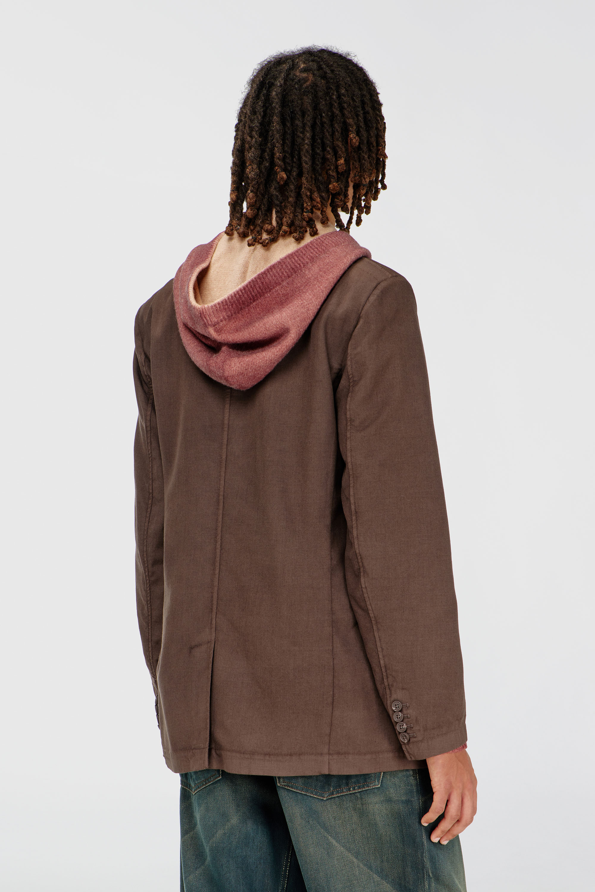 Diesel - J-CREED-AECB, Man's Blazer in stretch wool in Brown - 4