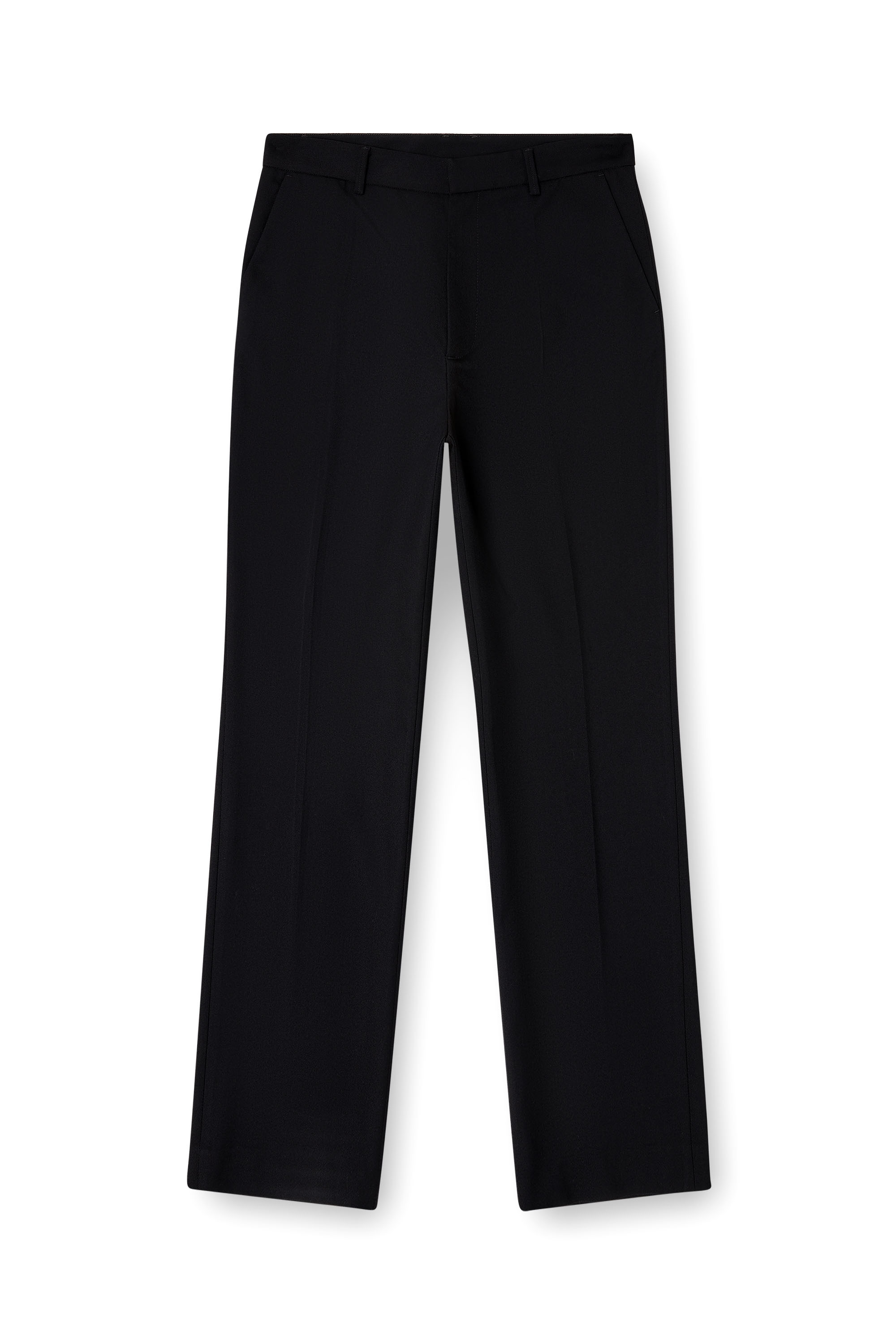 Diesel - P-AM-EPCI, Man's Wool-blend trousers with metal tag in Black - 3