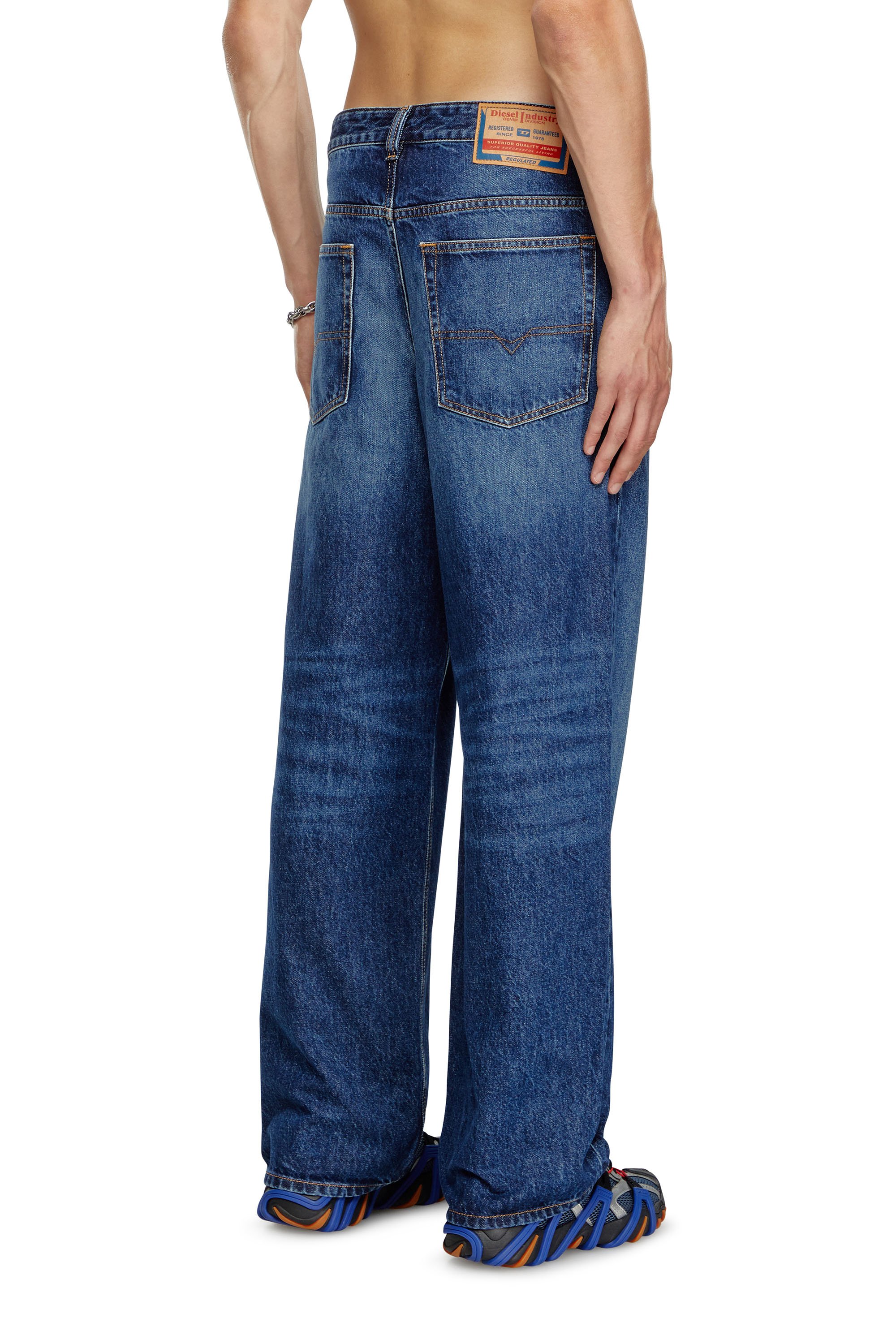 Diesel - Man Straight Jeans 2001 D-Macro 09I27, Medium blue - Image 4