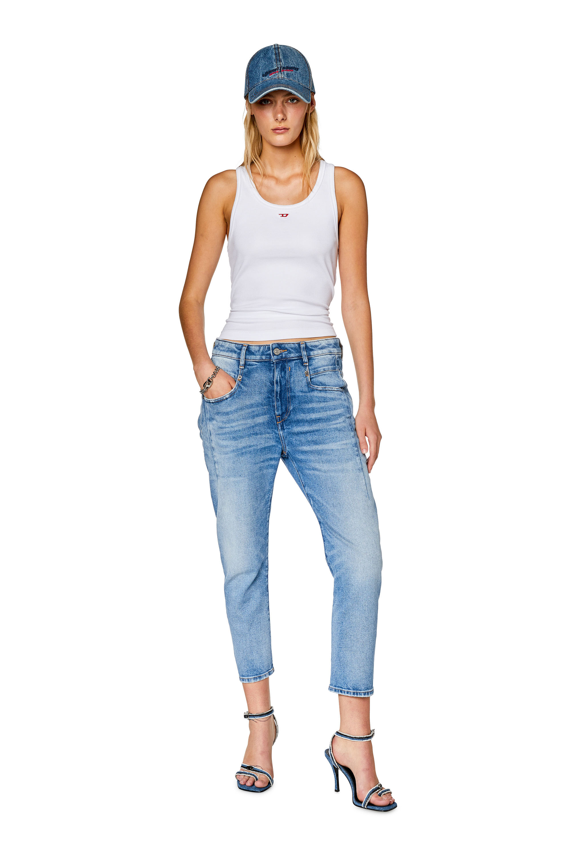 Diesel - Boyfriend Jeans Fayza 09G24, Light Blue - Image 4