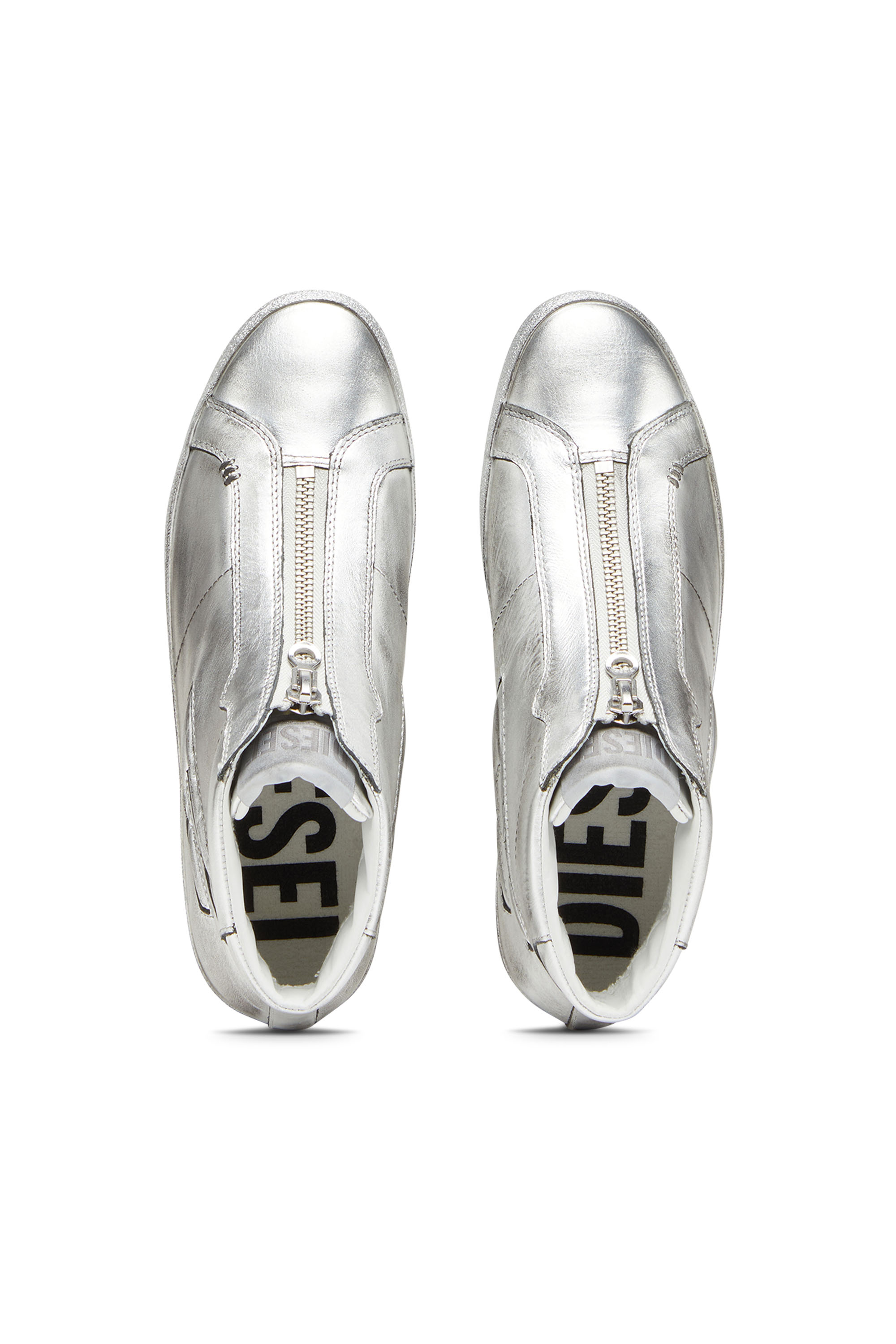 Diesel - S-LEROJI ZIP MID, Silver - Image 5
