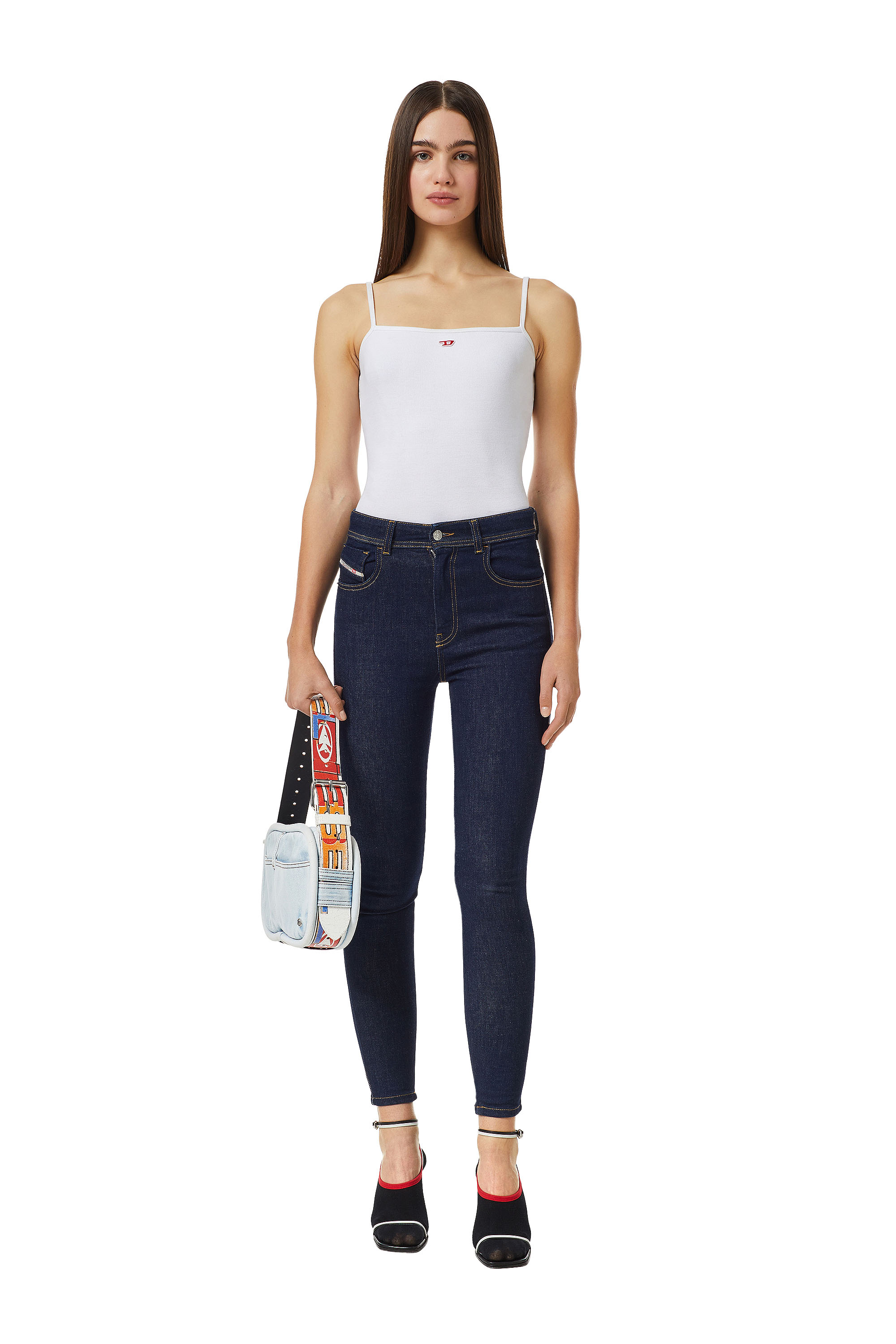 Diesel - Woman's Skinny Jeans 1984 Slandy-High Z9C18, Dark Blue - 1