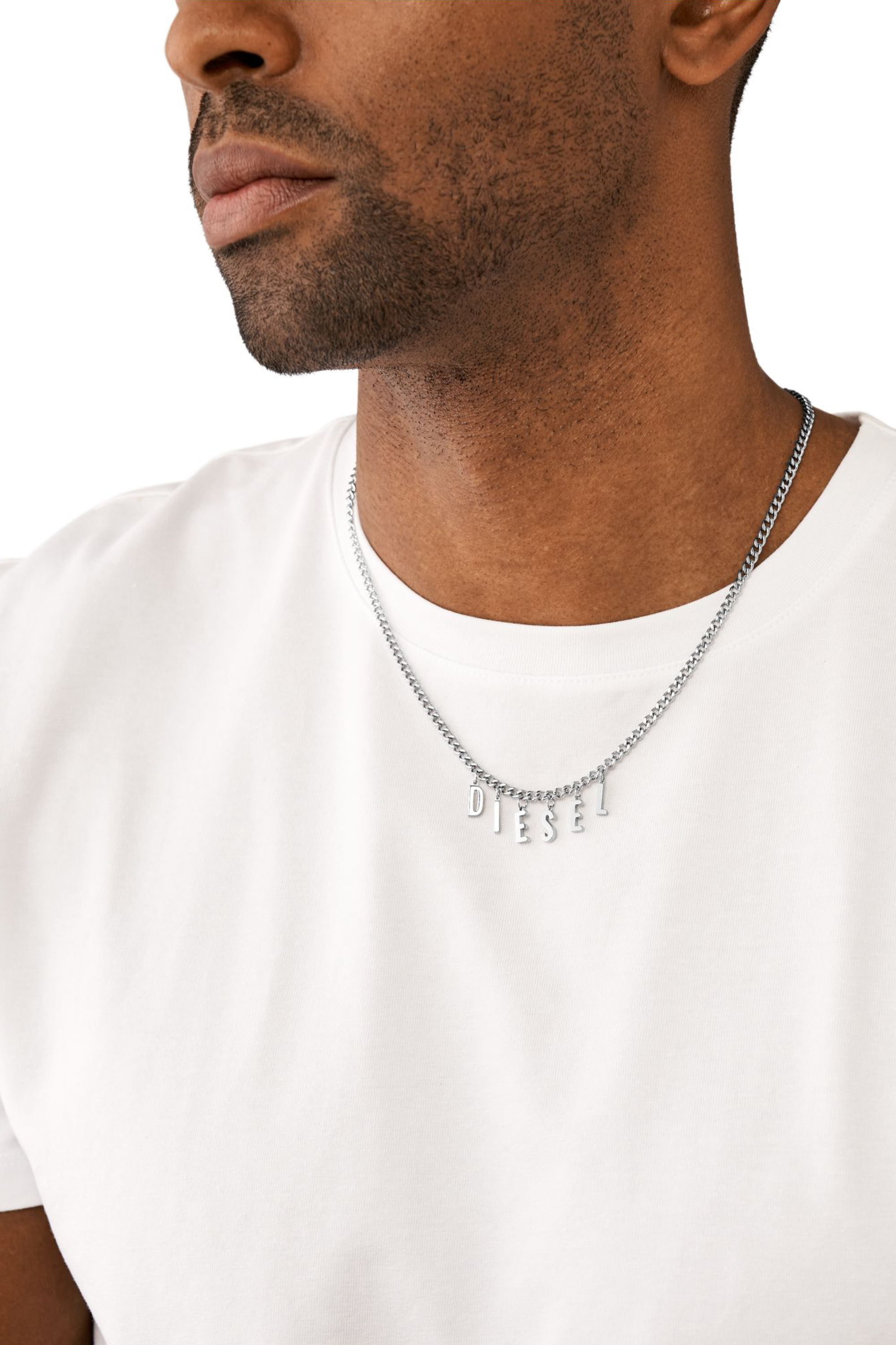 Diesel - DX1494, Unisex's Stainless steel chain necklace in Silver - 3