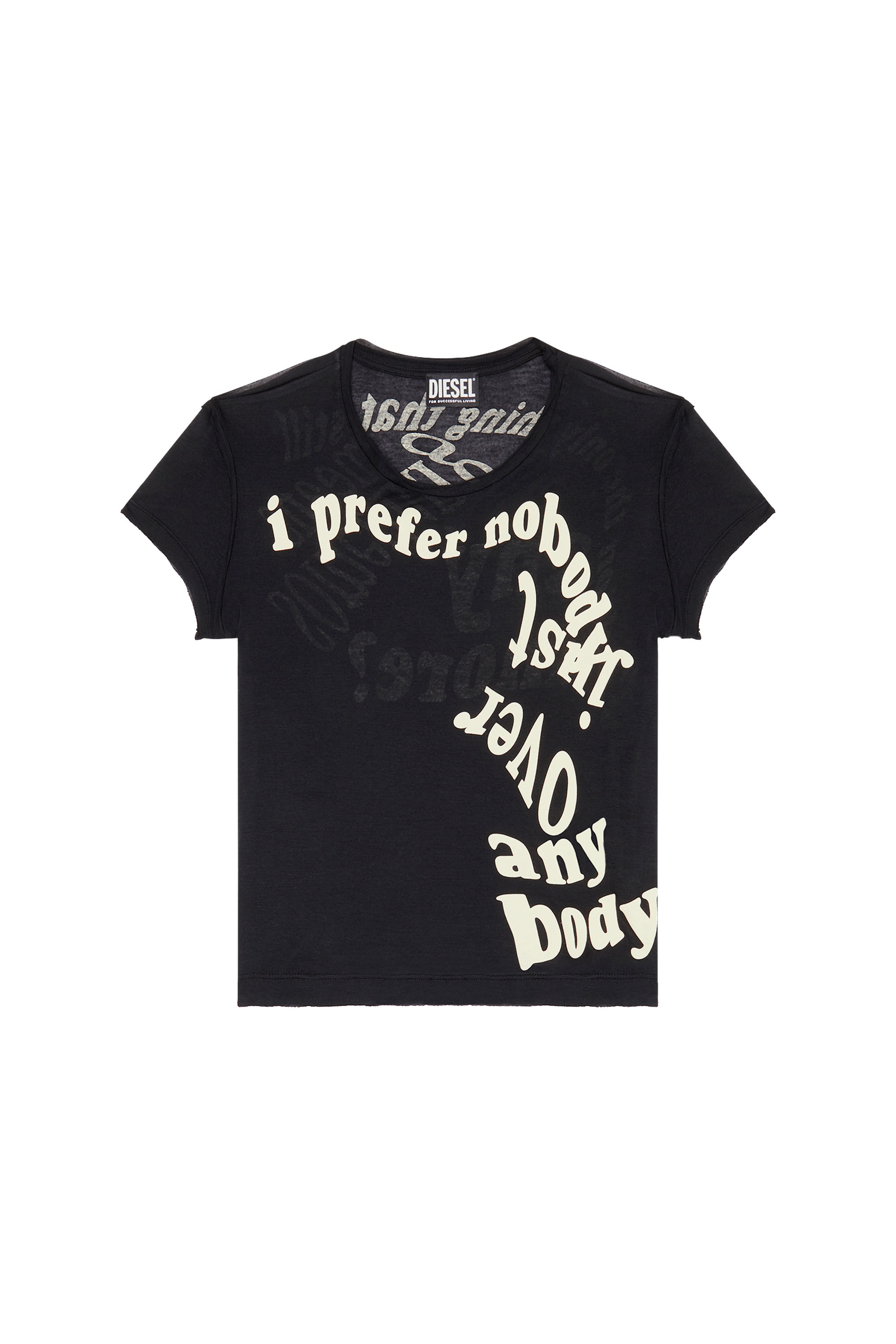Diesel - T-UNCUTIE-RAW, Black - Image 3
