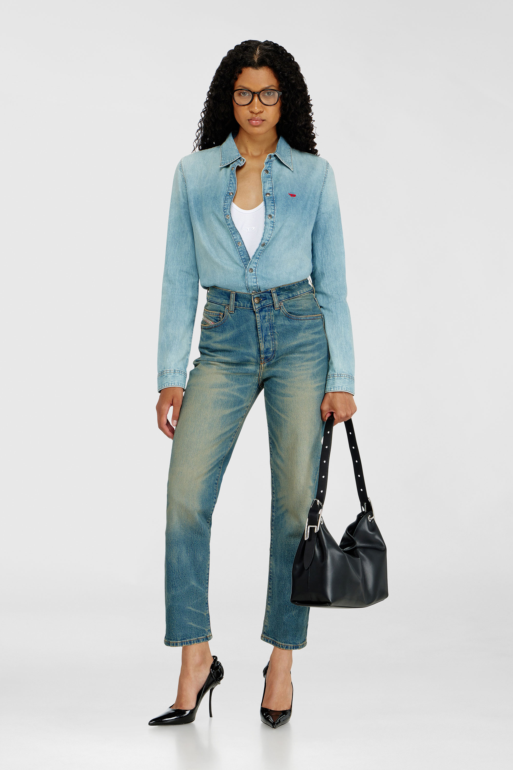 Diesel - Woman's Regular Jeans 1981 D-Went 0KBBP, Medium blue - 1