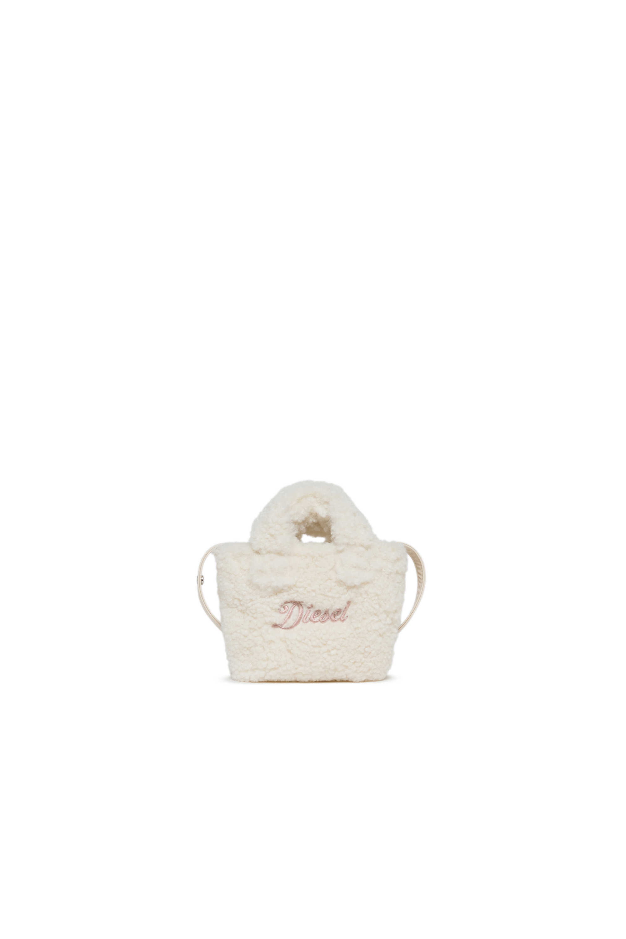 Diesel - WIXIT, Woman's WIXIT - Mini bag in teddy fleece in White - 1