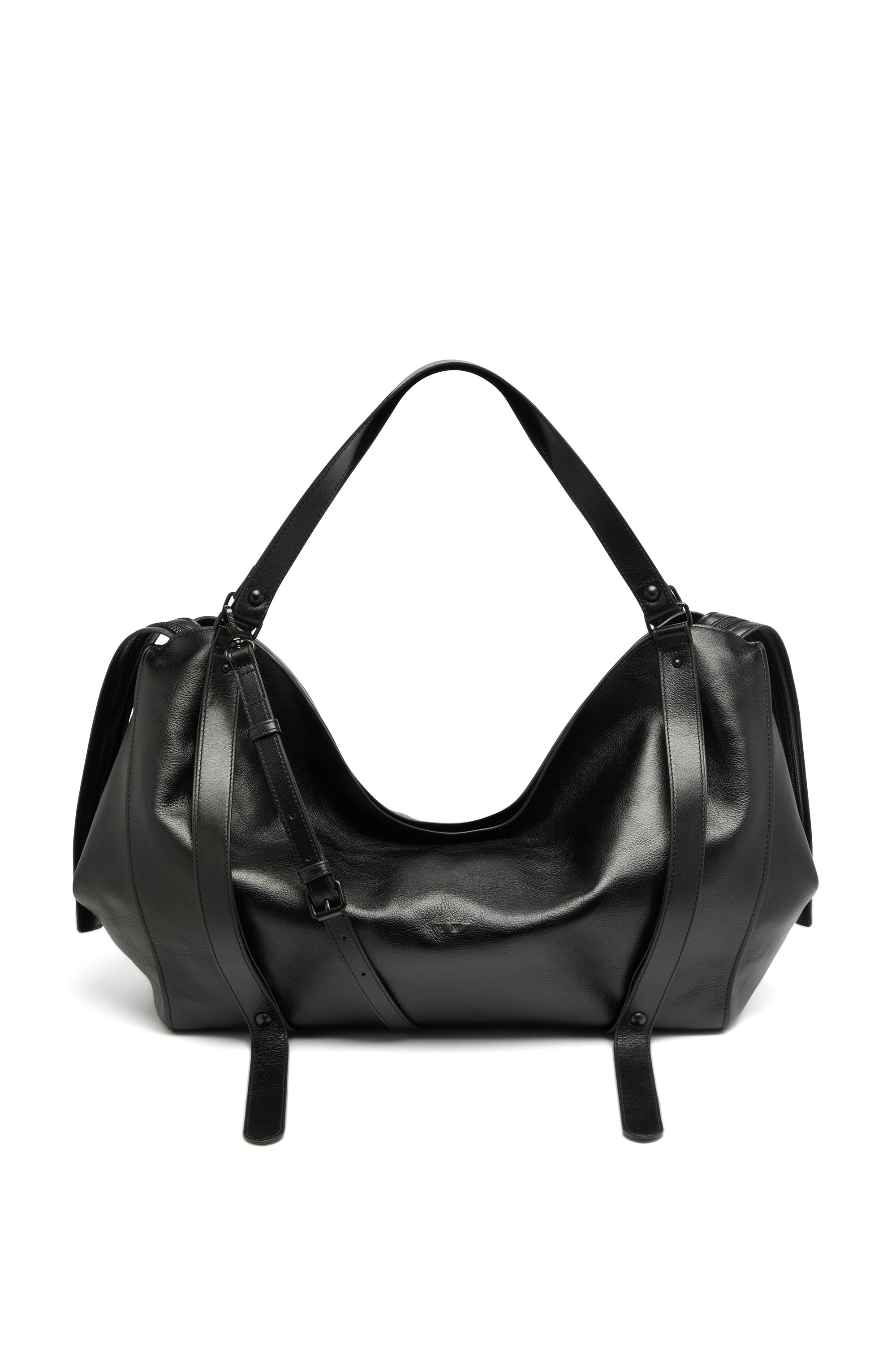 Diesel - D-ONE DUFFLE 48H, Unisex's D-One-Duffle bag in leather in Black - 1