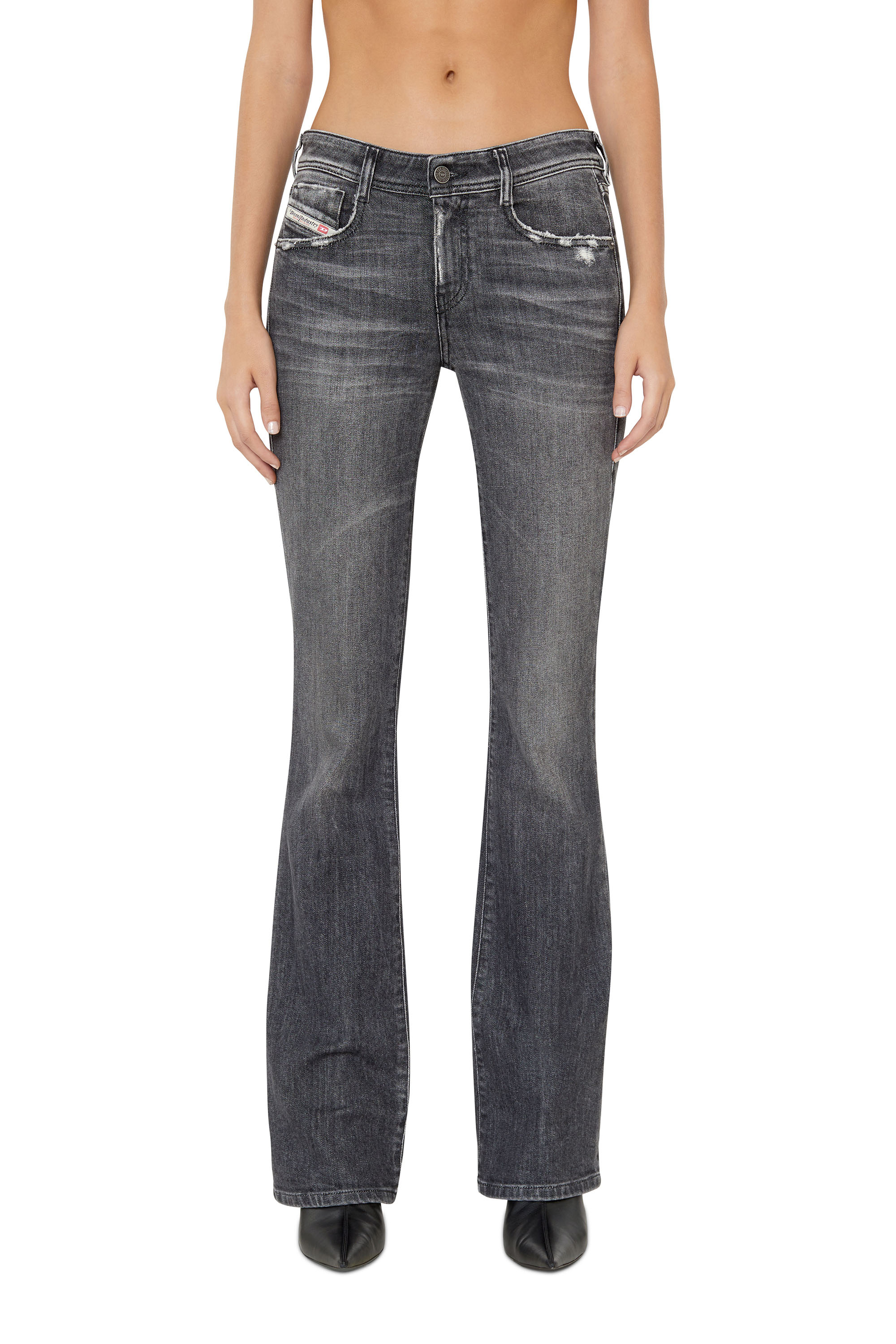 Diesel - 1969 D-EBBEY 09E46 Bootcut and Flare Jeans, Black/Dark grey - Image 1