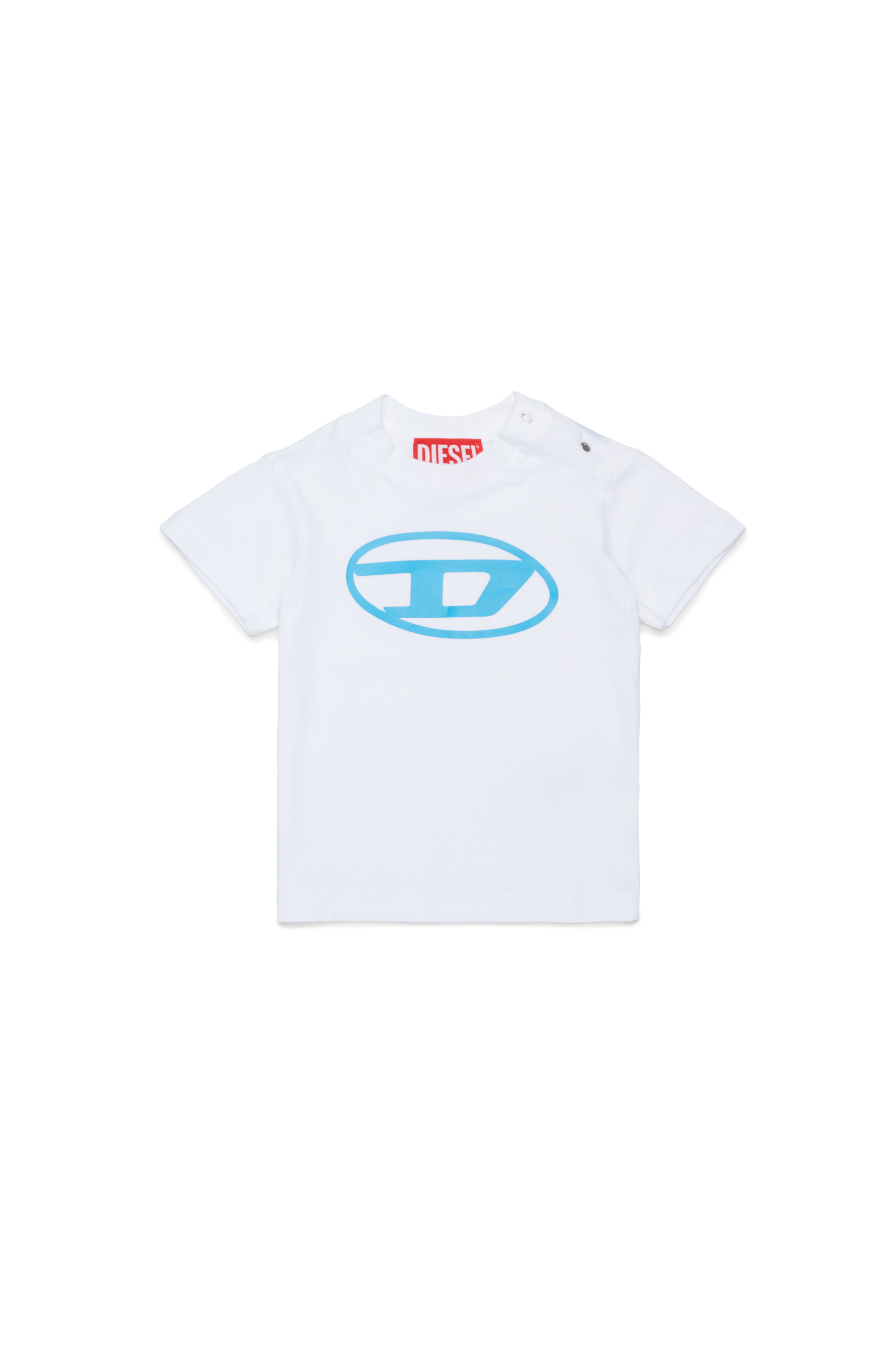 Diesel - TIELB, Man's Cotton T-shirt with Oval D print in White - 1